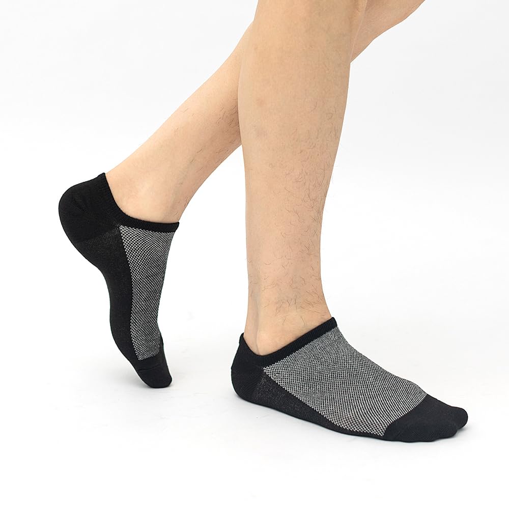 JOYNÉE 20 Pairs Men's No Show Socks - Low Cut Invisible Ankle Socks for Casual Wear, Athletic & Dress Shoes | Breathable & Comfortable Short Socks for Daily Use, Workouts & Travel