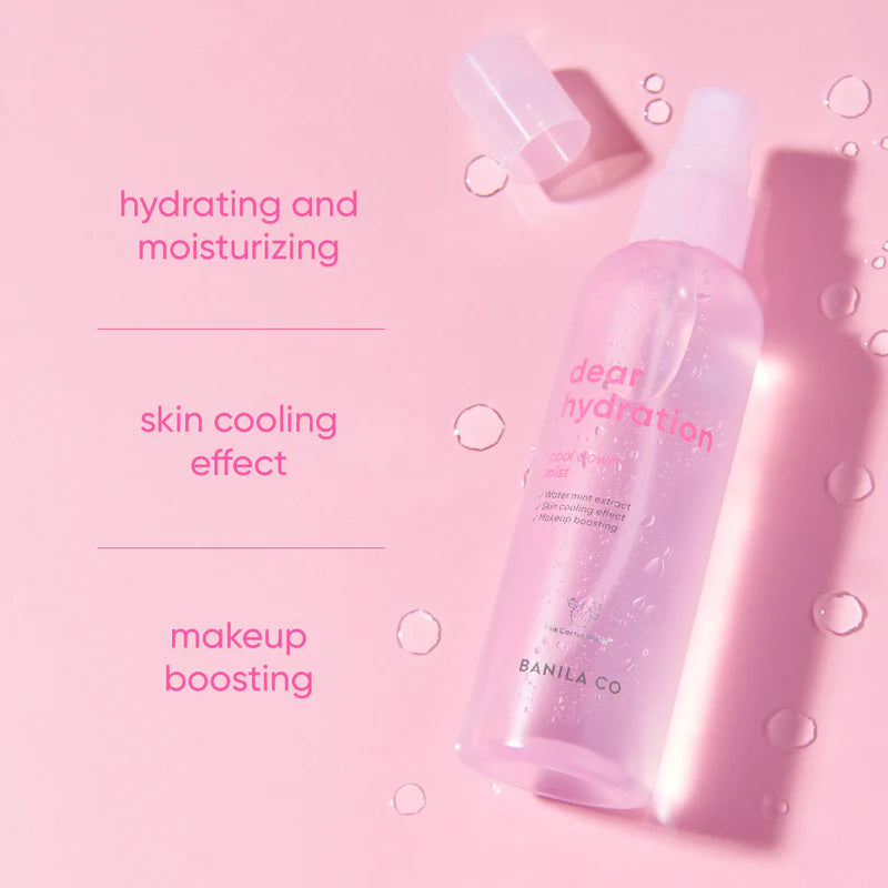 BANILA CO Dear Hydration Cooling Face Mist 99ml - Hydrating & Refreshing Facial Spray for Dry Skin, Perfect for Summer, Travel & Makeup Setting