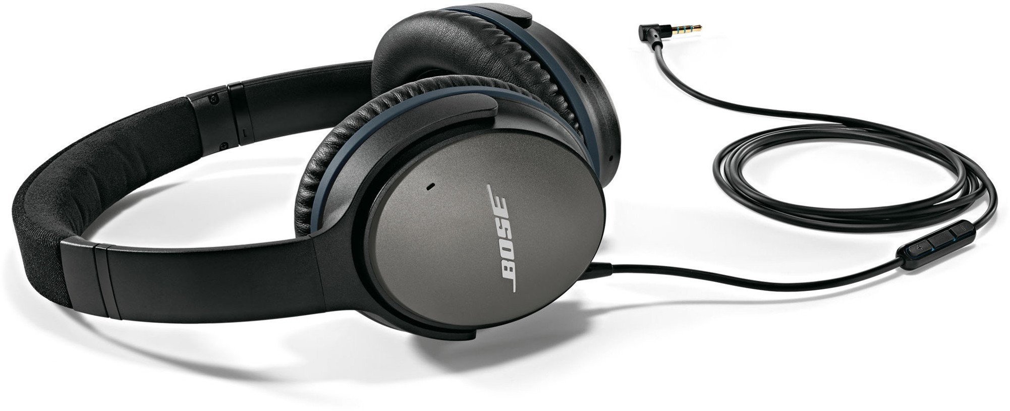 Bose QuietComfort 25 Wired Noise Cancelling Headphones for Samsung & Android - Black (Renewed) | Studio, Travel & Office Use with 3.5mm Jack
