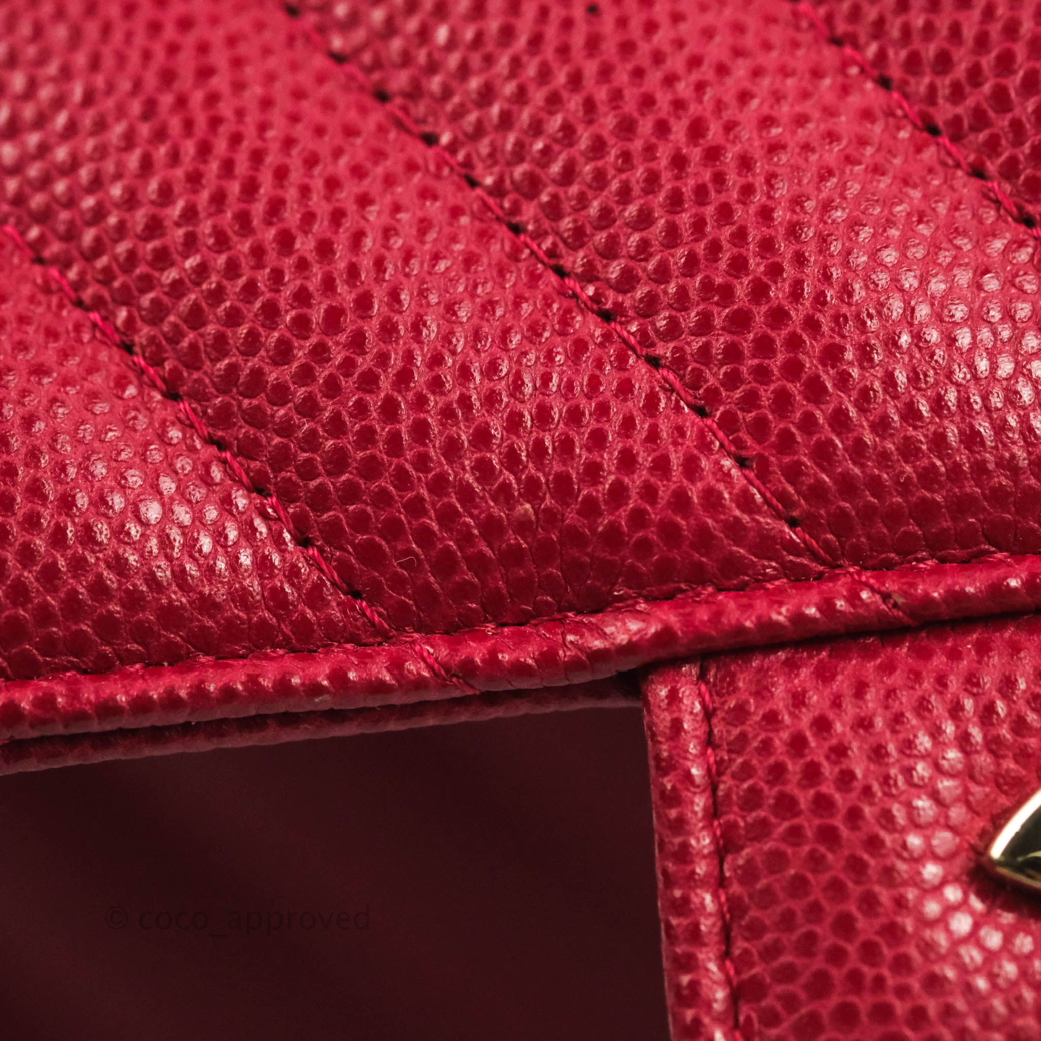 Chanel Classic M/L Medium Chevron Double Flap Bag in Cherry Red Caviar Leather with Gold Hardware - Perfect for Evening Events, Luxury Gifts & Fashionable Outfits