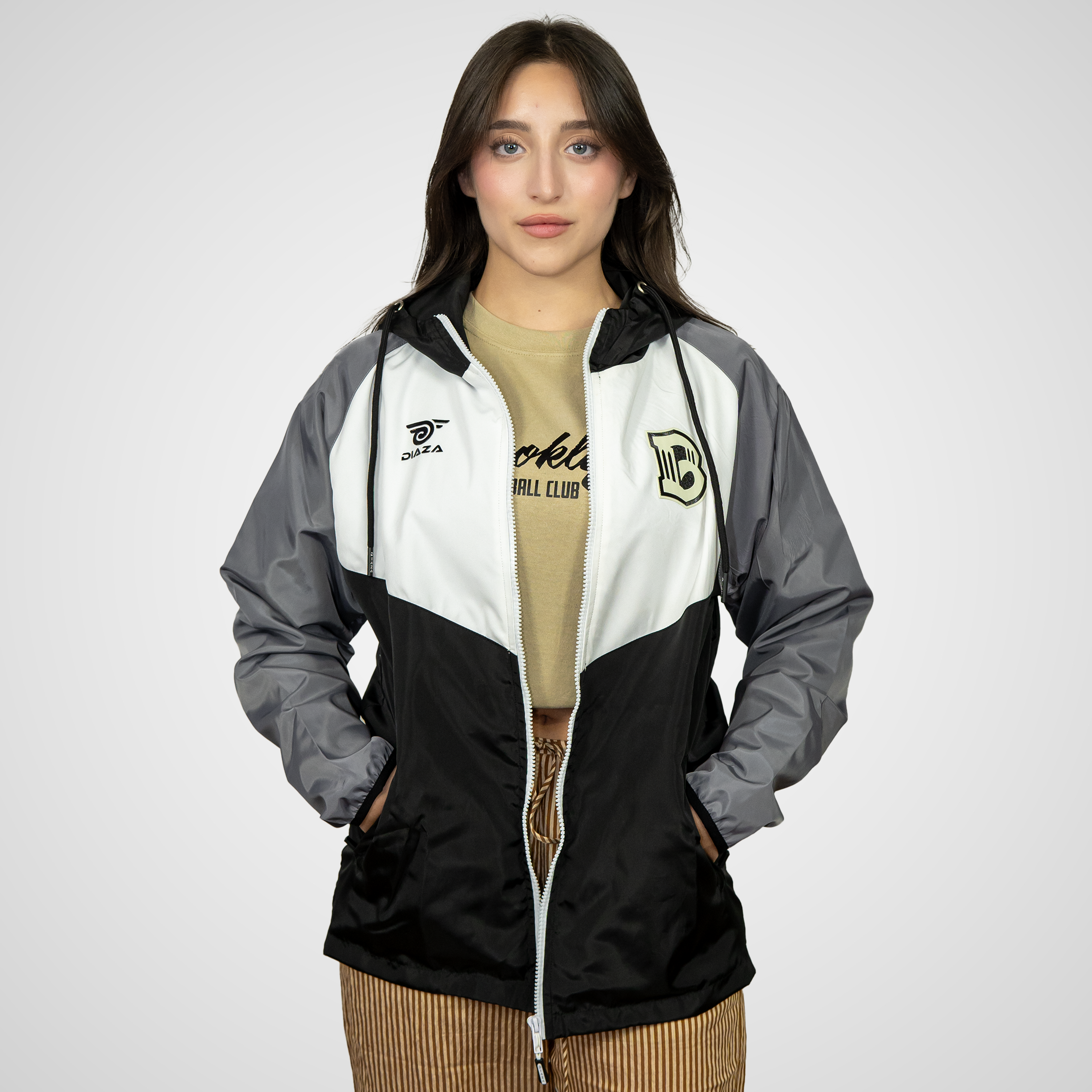 Brooklyn FC Women's Snowpeak Windrunner Jacket - Lightweight Waterproof Running Coat for Outdoor Sports & Winter Hiking