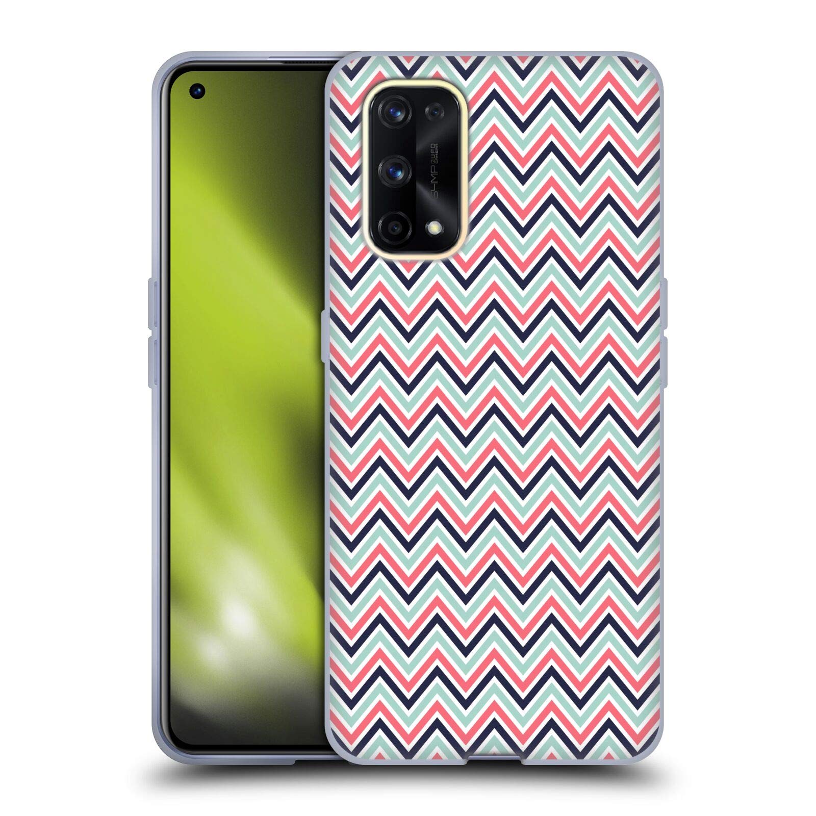 Head Case Designs KookiePixel Zigzag Patterns 2 Soft Gel Case for Realme X7 Pro 5G - Officially Licensed Protective Cover for Daily Use & Gaming