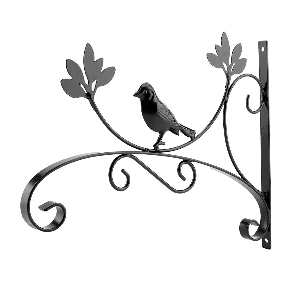 Heavy Duty Iron Wall Hanging Bracket - Plant Hanger & Flower Pot Hook for Indoor/Outdoor Garden Decor - Sturdy Plant Container Accessories with Rust-Resistant Finish - Perfect for Balcony, Patio, and Home Wall Decoration