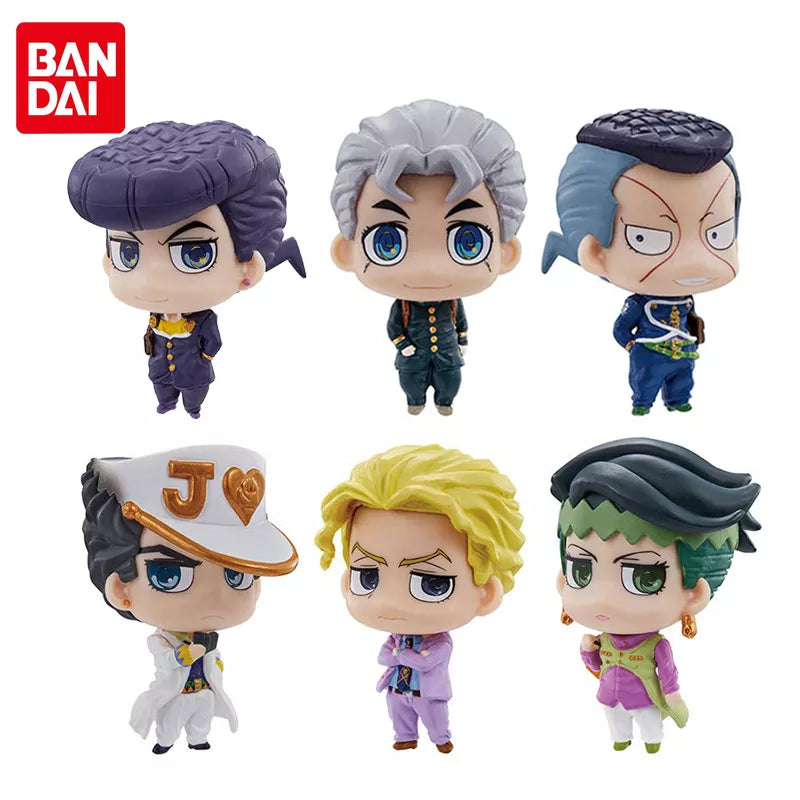 Bandai JoJo's Bizarre Adventure SD Gashapon 02 - 6-Piece Anime Figure Collection Set for Display & Gift Giving | Stardust Crusaders Collectibles