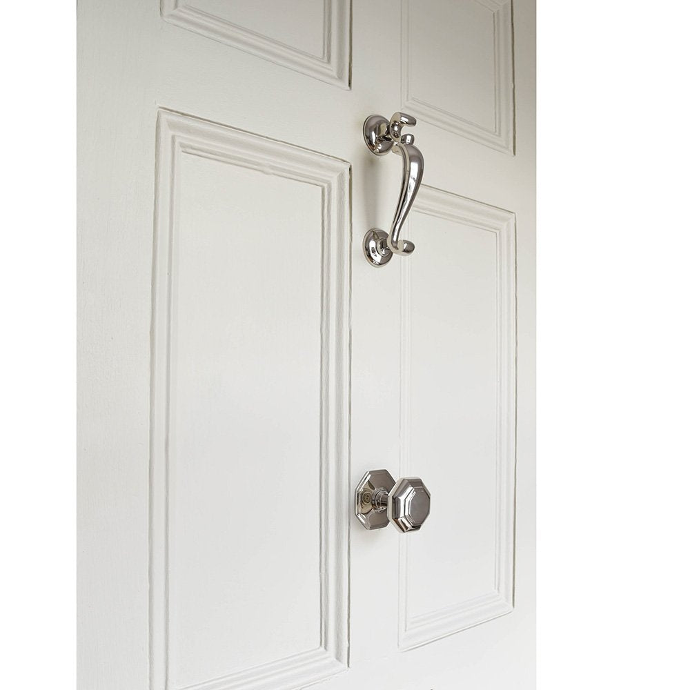 Polished Nickel Doctors Door Knocker - Vintage Style Door Knocker for Home & Office - Perfect for Traditional, Victorian & Classic Home Decor