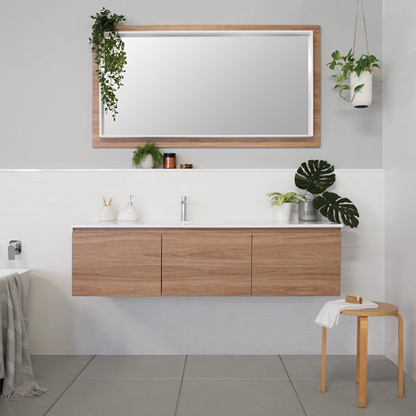 ADP Glacier Lite Door and Drawer Slim Vanity with Cast Marble Top - Modern Bathroom Vanity Set for Small Spaces, Powder Room & Guest Bath Installation