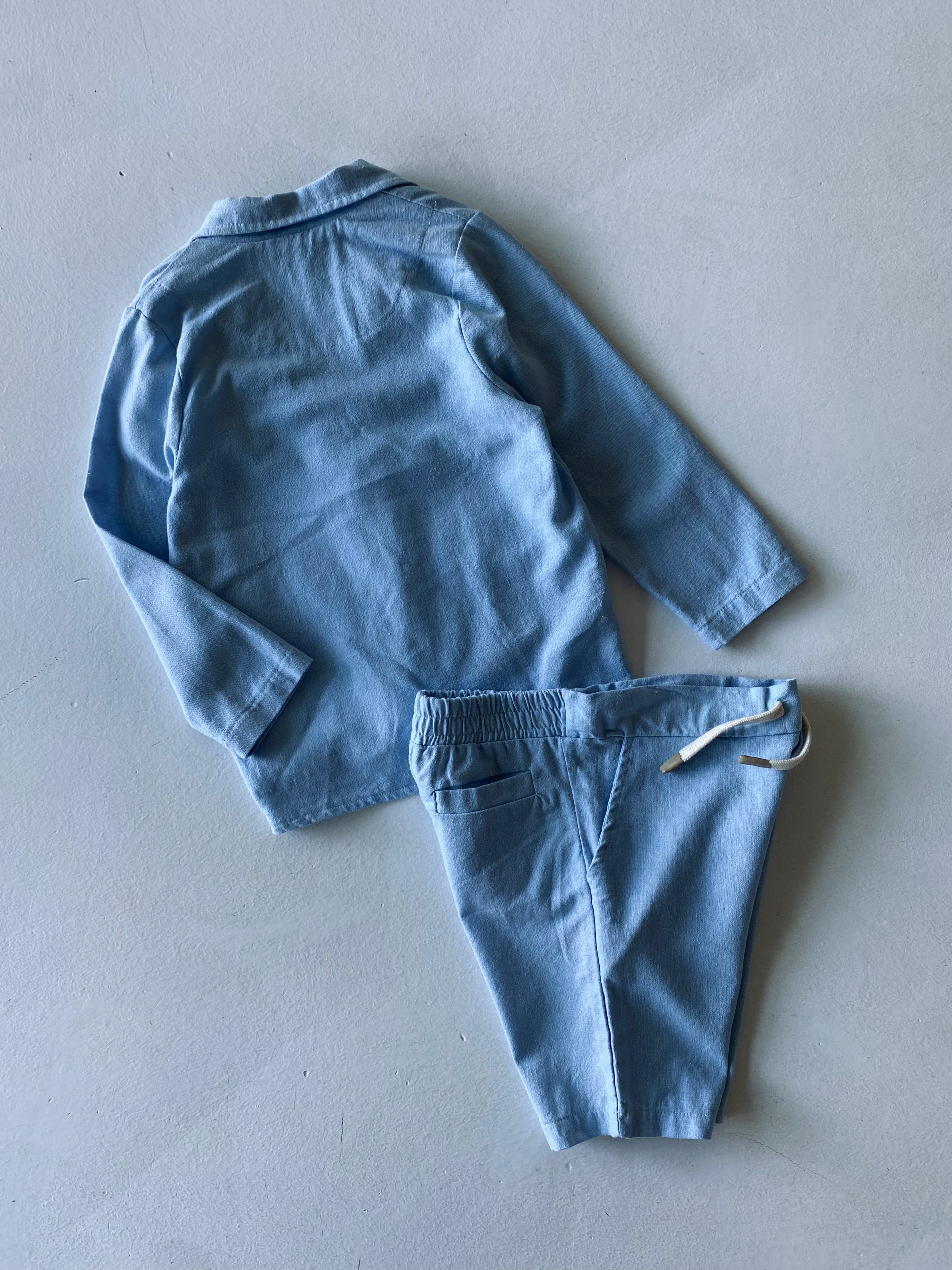 Kids Linen Shorts 3-Piece Dress Set - Breathable & Comfortable Summer Outfit for Boys & Girls - Perfect for Playdates, Beach Trips & Casual Wear