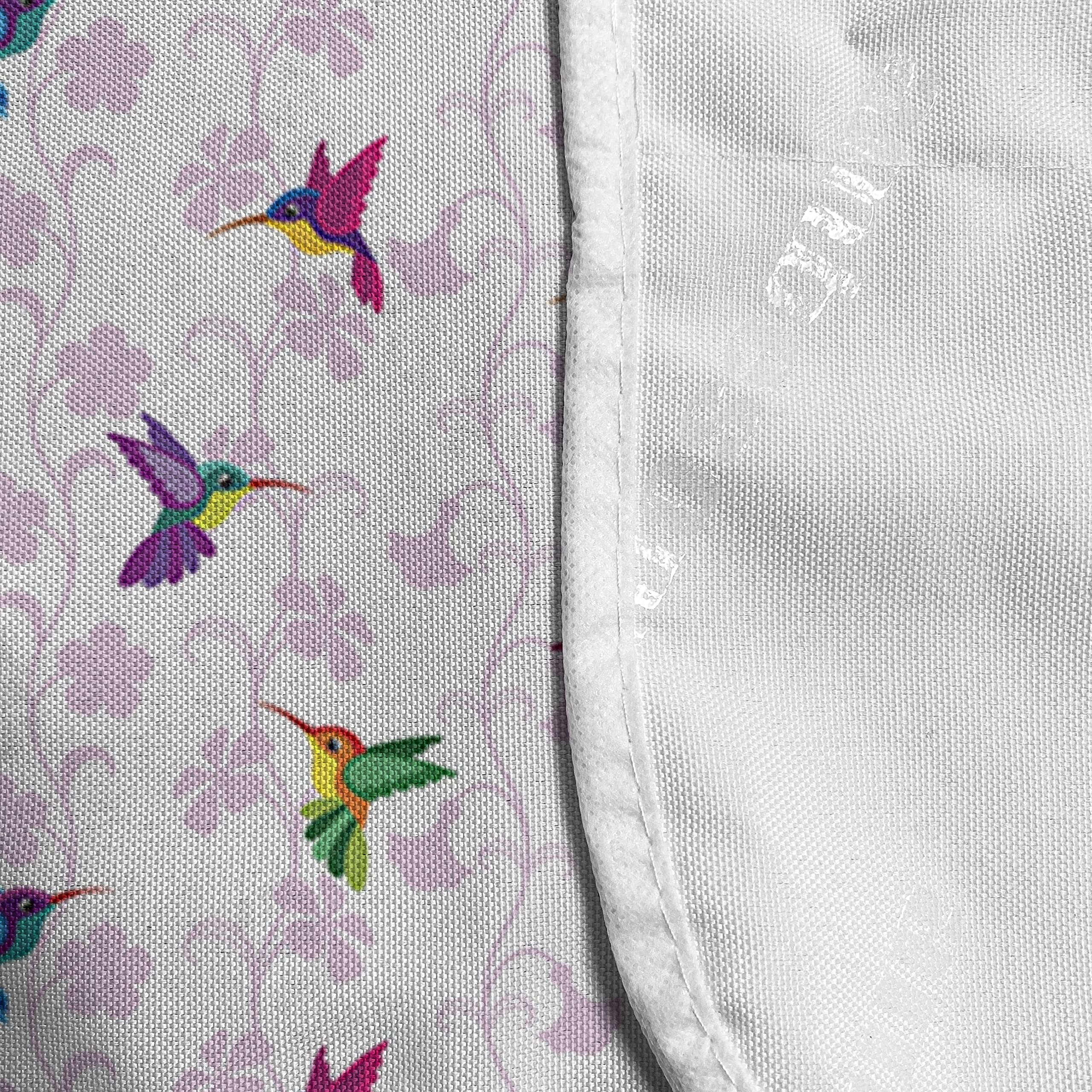 Ambesonne Waterproof Microwave Cover with Pockets - Vibrant Hummingbird & Floral Design, 36