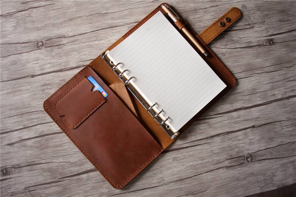 Personalized Leather Office Planner Notebook - Bullet Journal for Productivity & Organization | Perfect for Work, School & Daily Planning