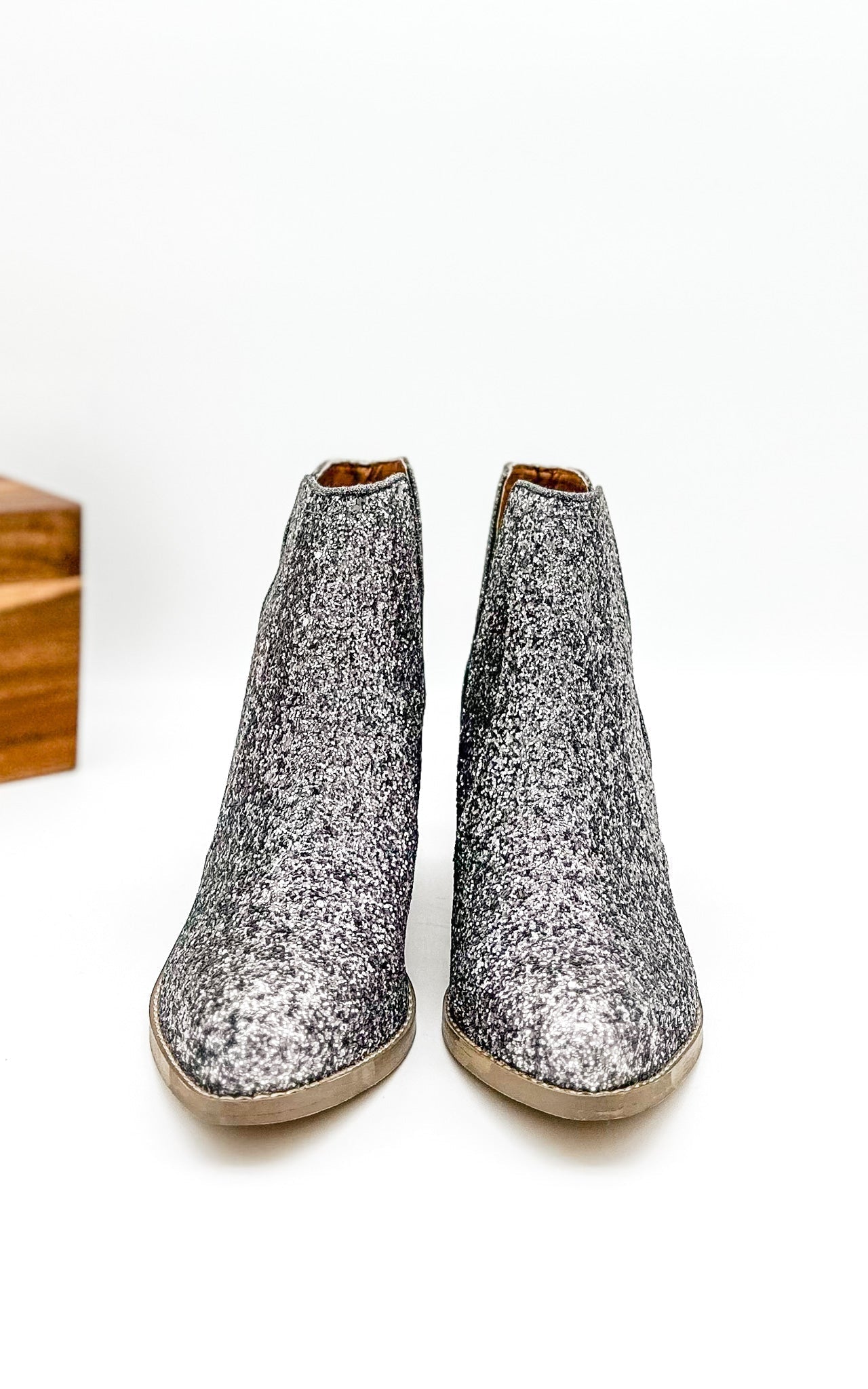 Fiera Booties for Women - Stylish Pewter Ankle Boots with Comfortable Heel | Perfect for Fall, Winter & Casual Outfits
