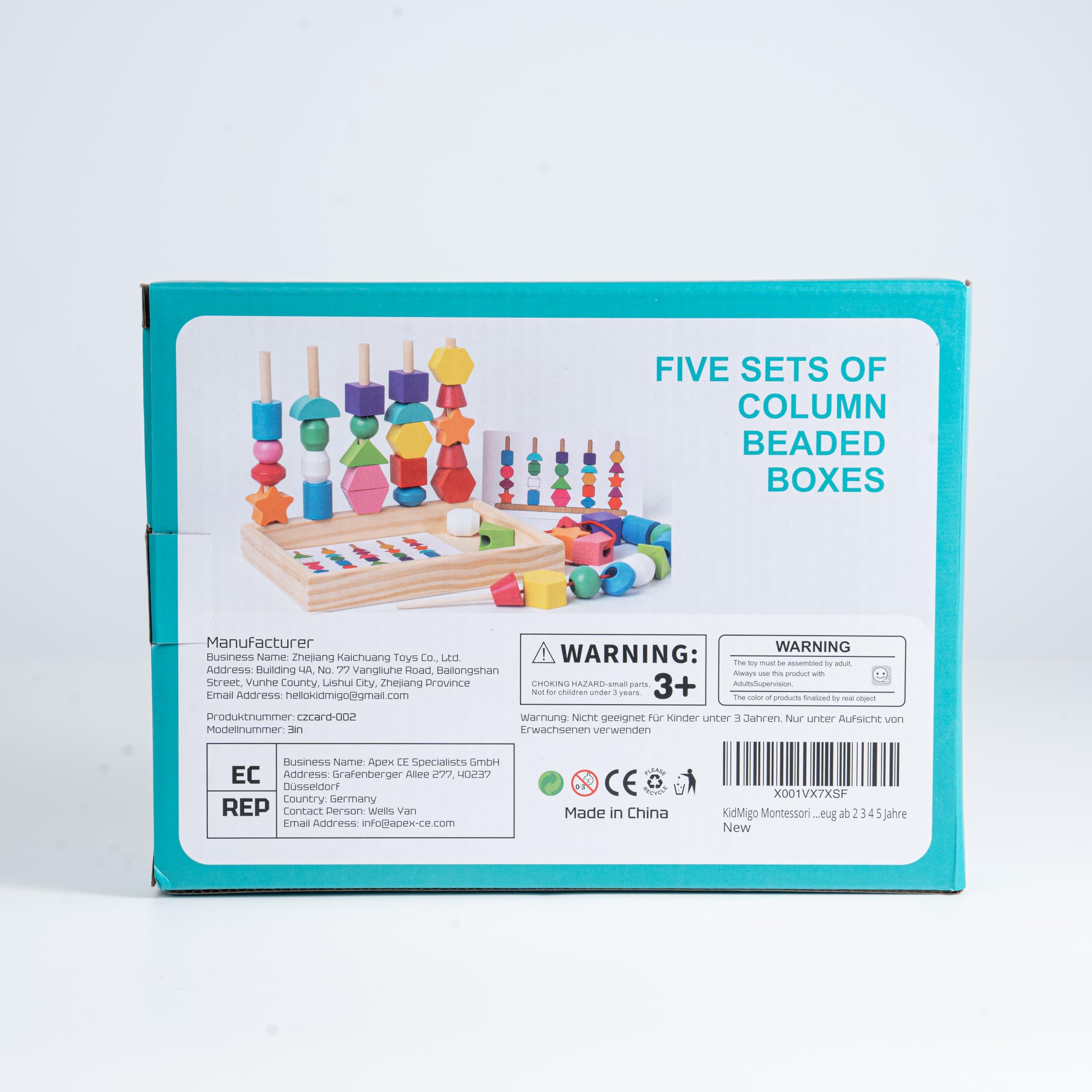 **Montessori Toys for 3-5 Year Olds – Wooden Stacking Blocks, Lacing Beads & Shape Matching Games – Educational Toddler Learning Toys with Canvas Storage Bag – Perfect for Preschool, Homeschool & Daycare Activities**