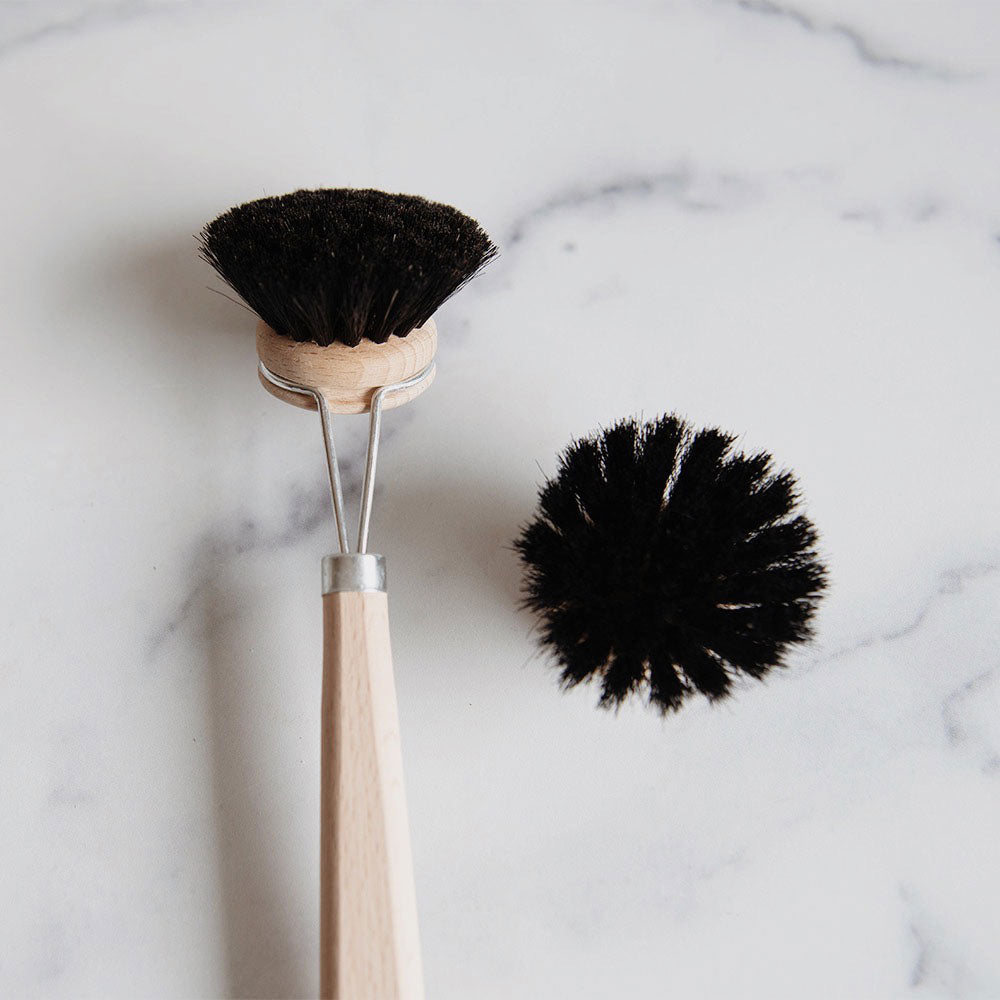 Eco-Friendly Wooden Dish Brush with Natural Bristles - Biodegradable & Sustainable Kitchen Cleaning Tool for Washing Dishes, Pots, and Pans - Perfect for Eco-Conscious Homes & Zero Waste Lifestyle