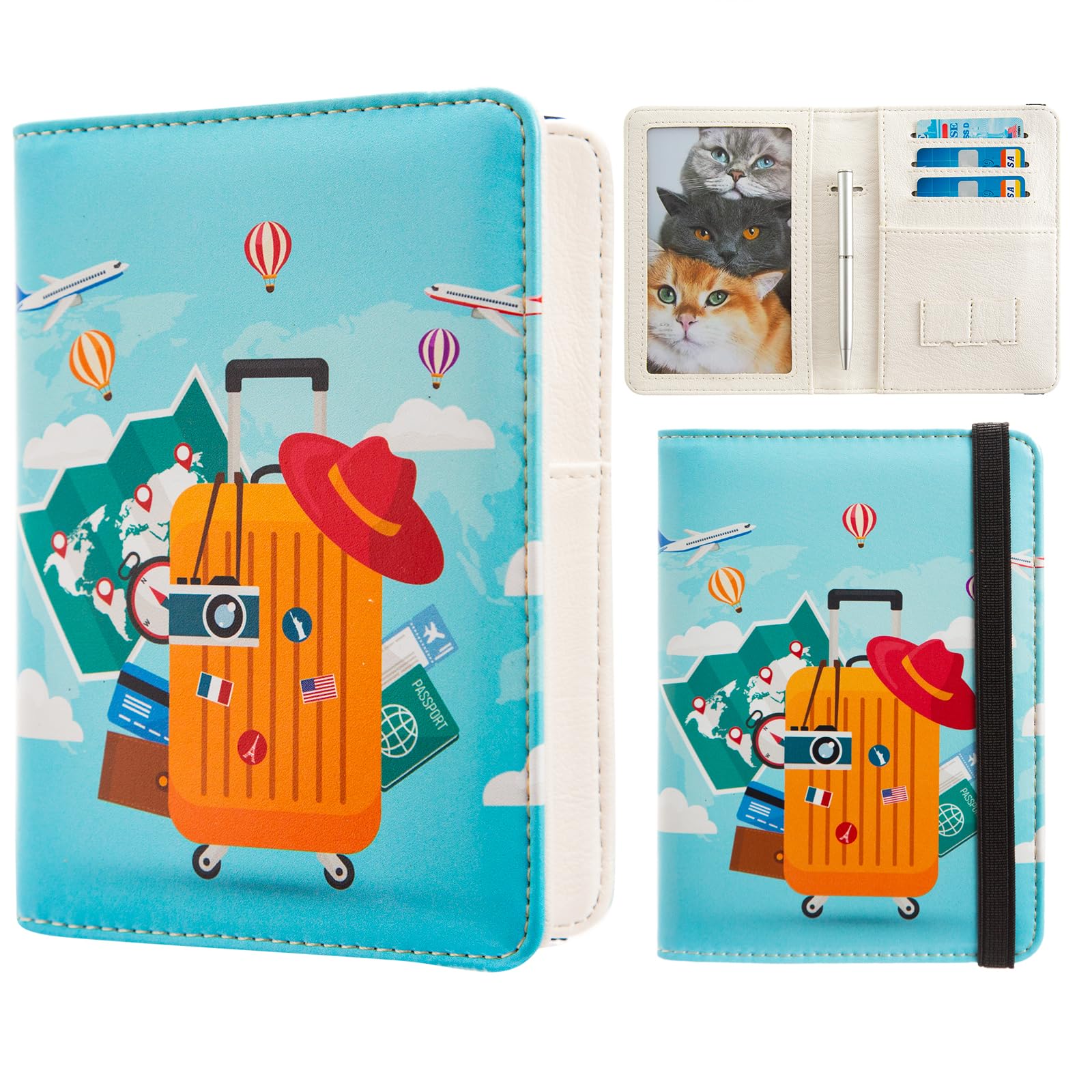 RFID Blocking Passport Holder & Travel Wallet - Secure Credit Card Case for Women, Men, Boys & Girls | Cute Passport Cover for International Travel, Vacations & Business Trips | Perfect Travel Essential for Airports & Adventures