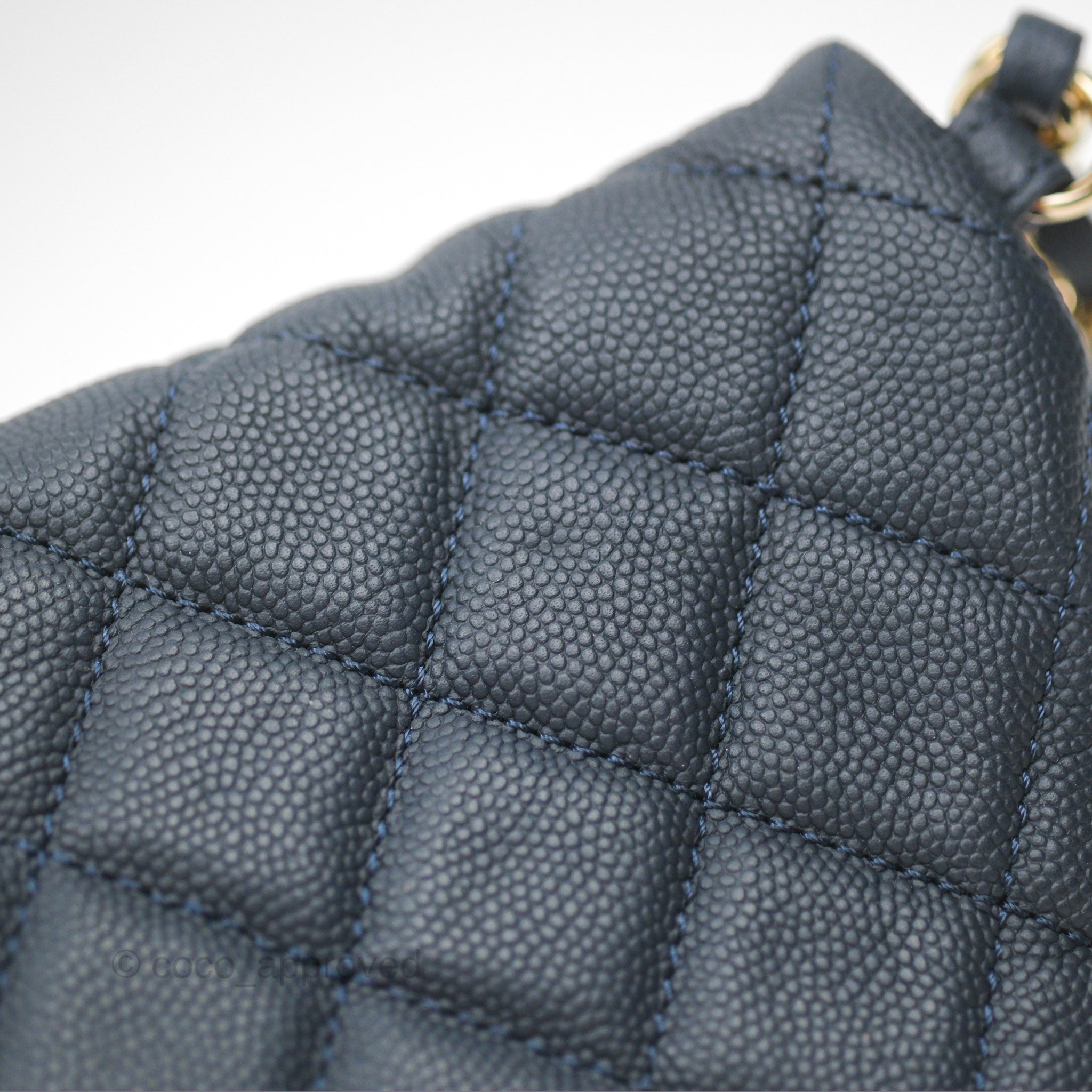 Chanel Business Affinity Waist Belt Bag in Navy Caviar Leather with Gold Hardware - Perfect for Work, Travel & Evening Events
