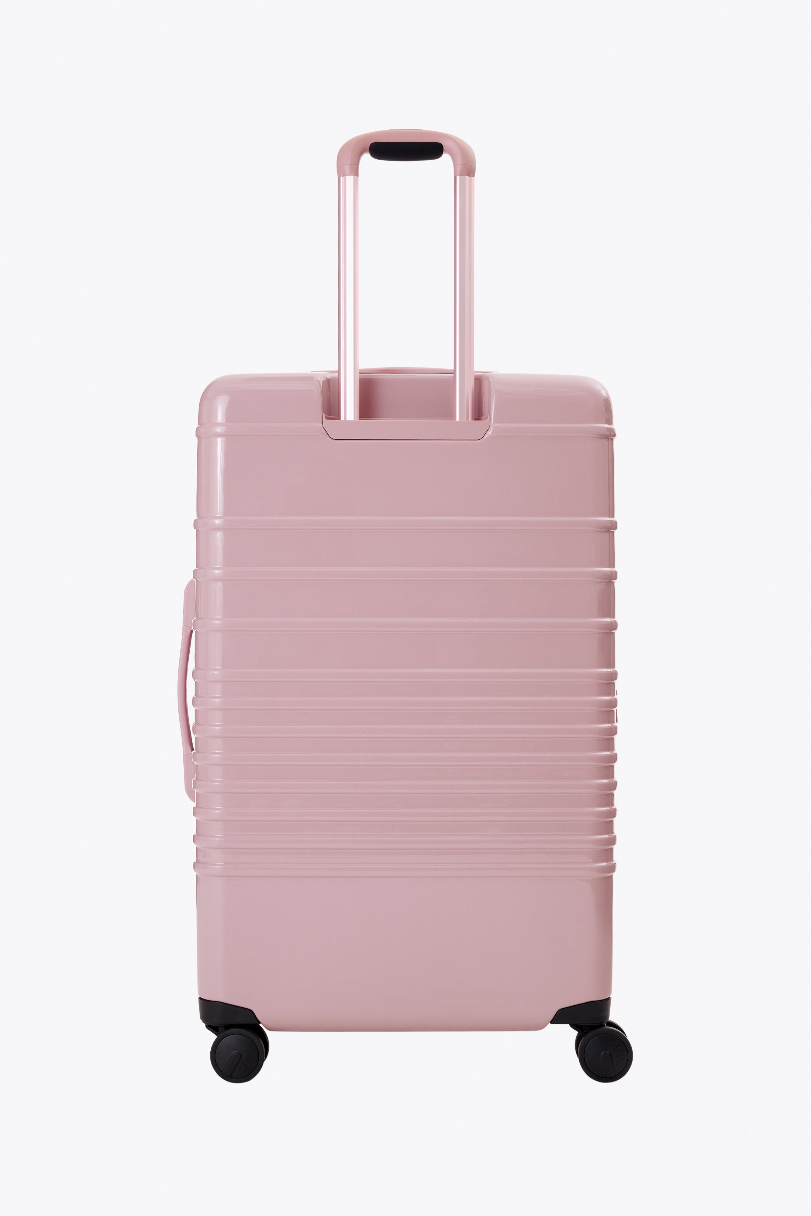 Large Check-In Roller Suitcase in Glossy Atlas Pink - Perfect for Air Travel & Business Trips