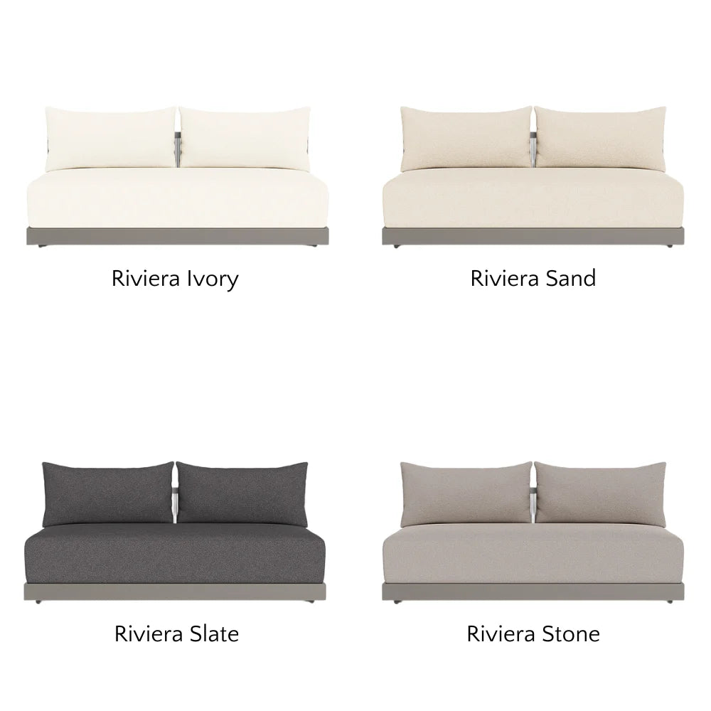 Antigua Outdoor 2-Seat Armless Patio Sofa - Perfect for Poolside, Garden, and Backyard Relaxation
