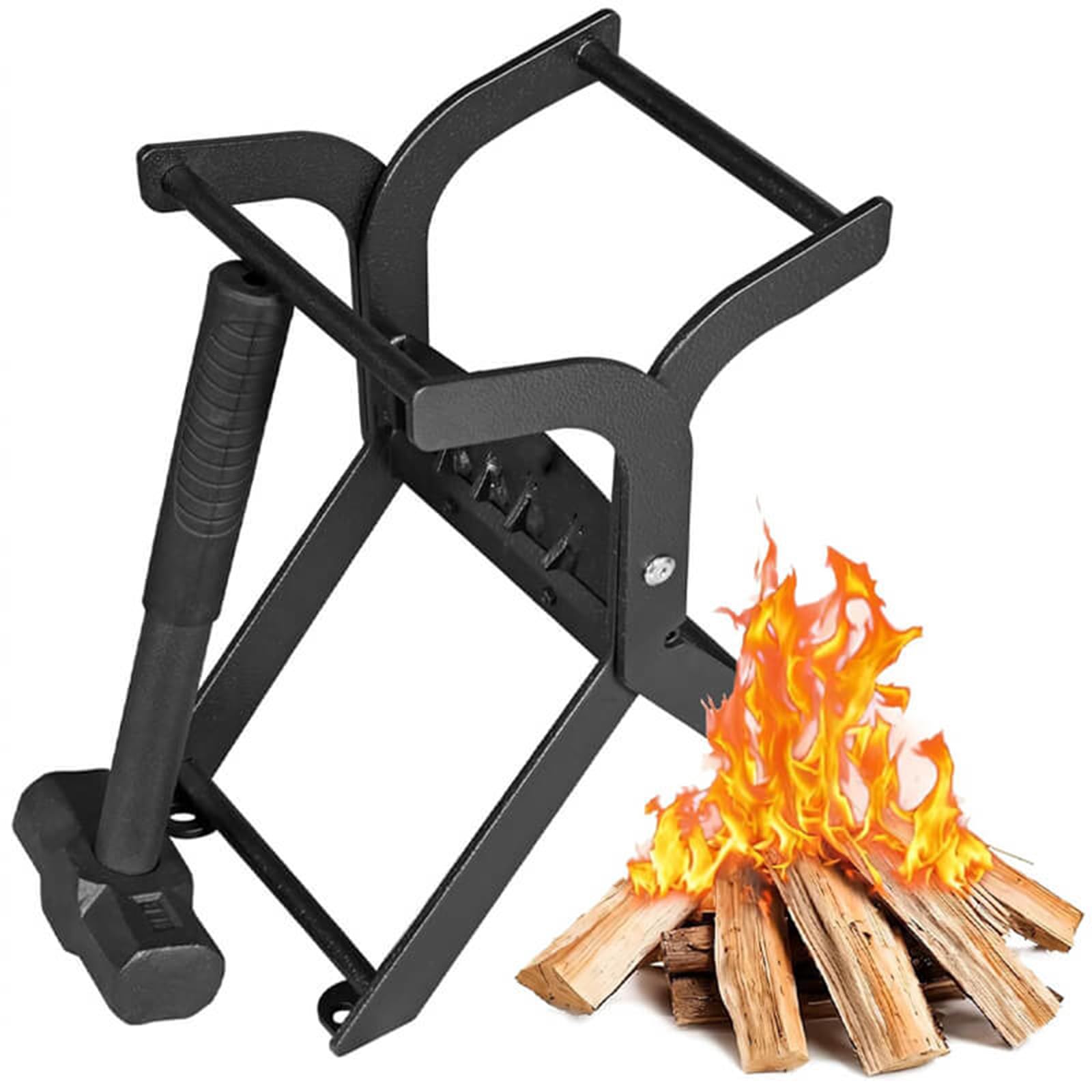 Portable Kindling Wood Splitter - Foldable Manual Firewood Maker & Log Splitter Wedge for Camping, Hiking, and Outdoor Fire Pits | Perfect for Backyard BBQs, Bonfires, and Survival Kits