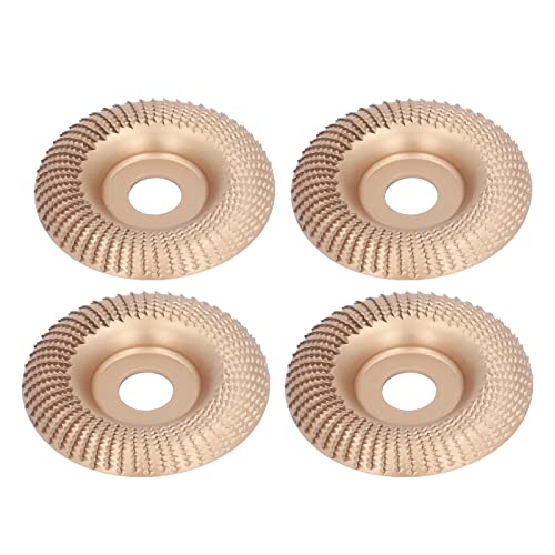 16mm Anti-Wear Wood Shaping Wheel Disc - 4 Pack Durable Grinding Sanding Wheels for Woodworking & Metal Polishing (Gold) - Perfect for DIY Projects & Professional Workshops