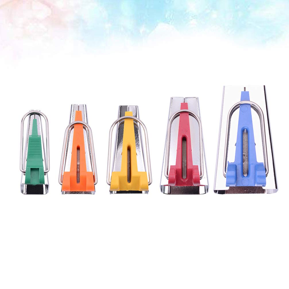 5PCS Bias Tape Maker Kit - Quilting & Sewing Binding Tool Set with 5 Sizes for DIY Fabric Edging | Perfect for Quilting, Dressmaking & Craft Projects