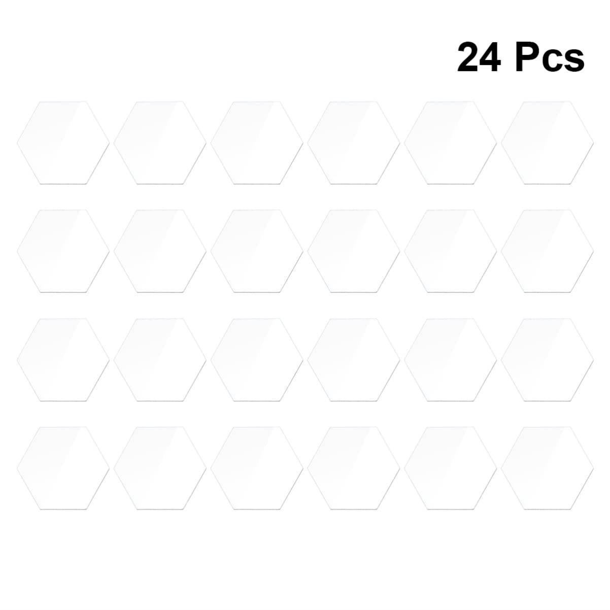 24-Piece Hexagon Mirror Stickers - Self-Adhesive Wall Decals for DIY Home Decor, Bathroom & Bedroom Wall Art - Creative Geometric Mirror Wall Stickers for Living Room, Kids Room & Office Decor