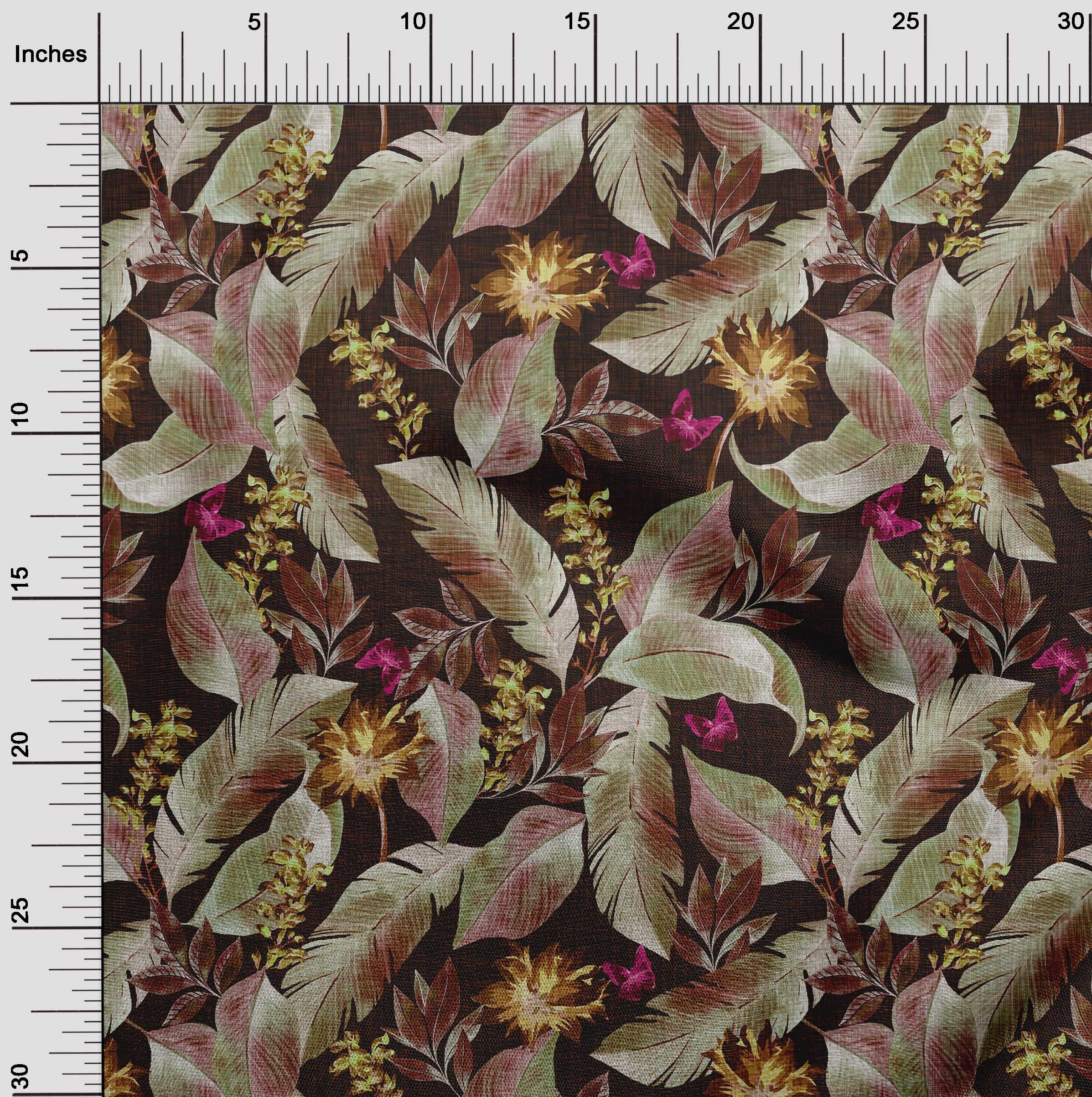 Premium Cotton Poplin Twill Fuchsia Pink Fabric - 56 Inch Wide Tropical Print Dress Material by The Yard | Perfect for Summer Dresses, Skirts & DIY Fashion Projects