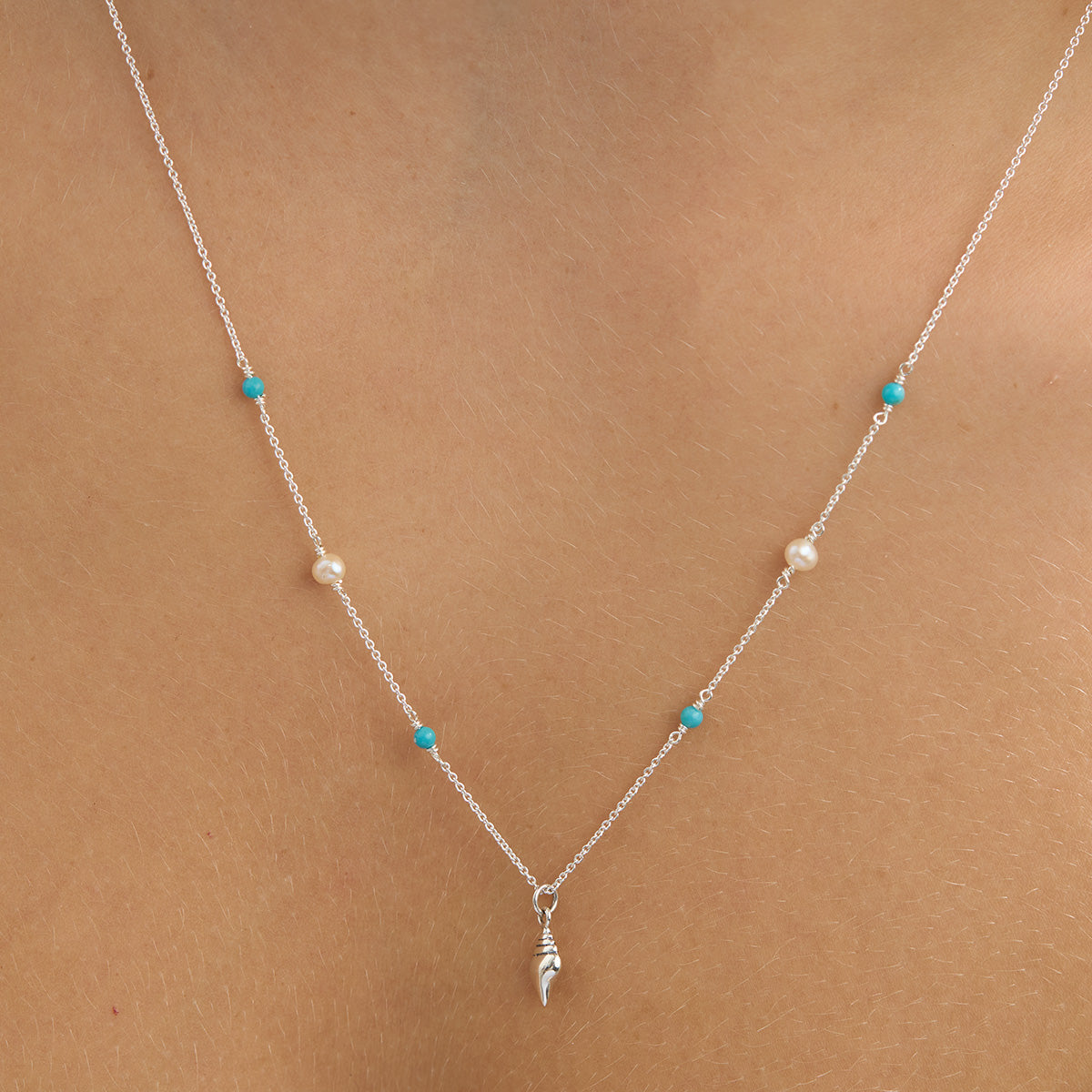 Santorini Necklace - Elegant Blue and White Pendant Jewelry for Women | Perfect for Weddings, Parties, and Beach Vacations
