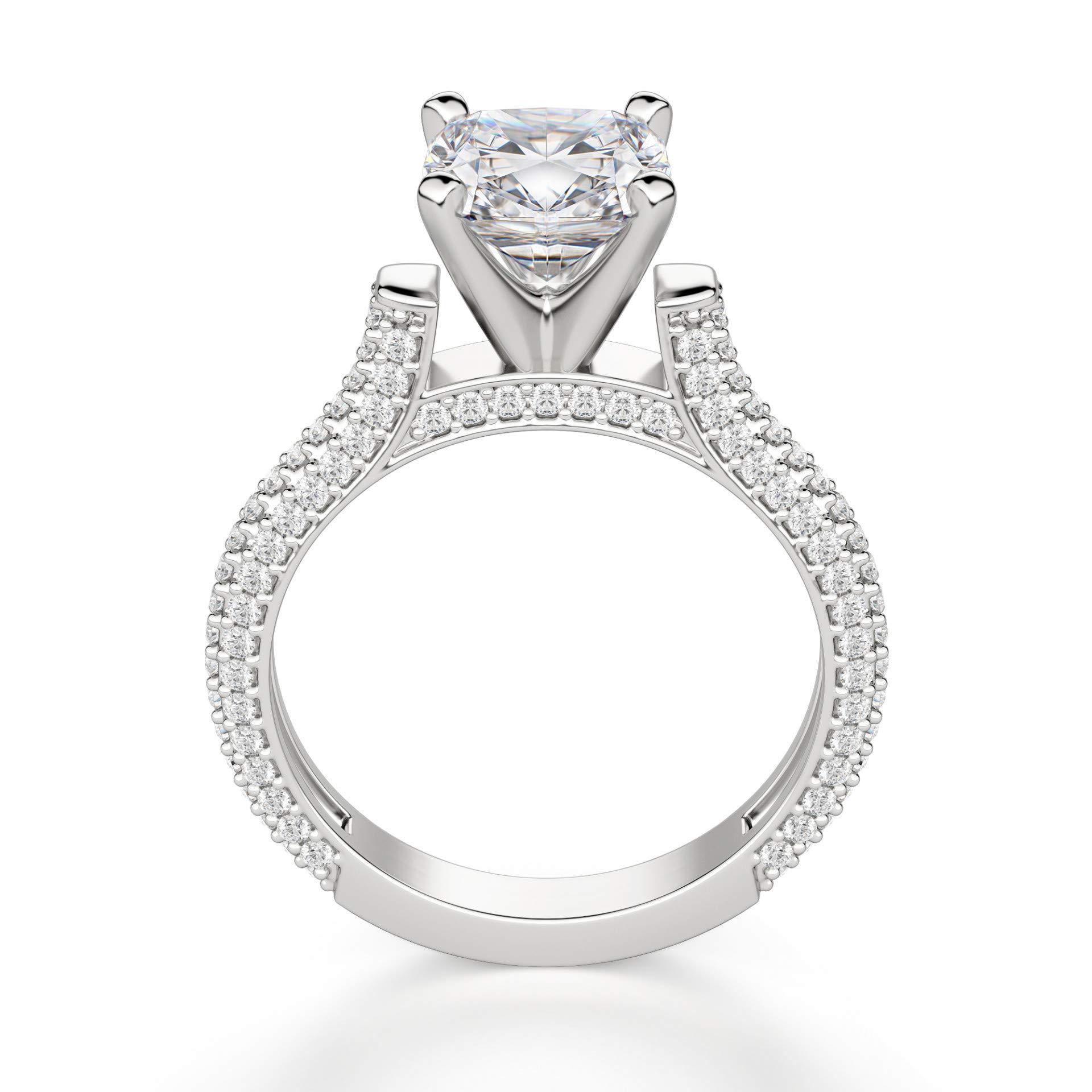 3 CT Cushion Cut Moissanite Engagement Ring Set - Vintage Halo Solitaire Wedding Band for Women, Anniversary Gift, Promise Ring in Sterling Silver (Perfect for Proposals, Bridal Jewelry & Special Occasions)