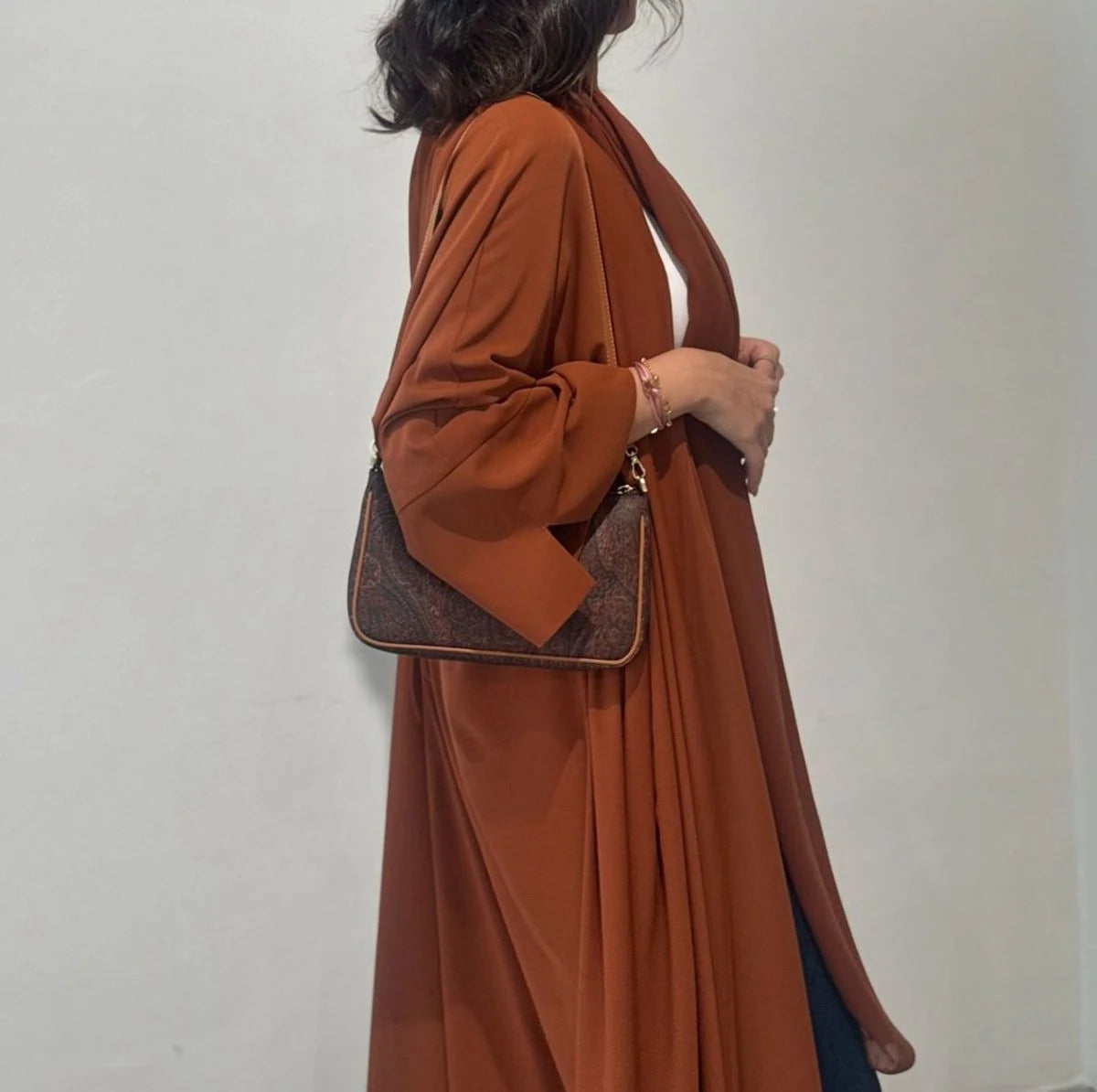 Elegant Wrinkle-Resistant Cardigan Open Abaya Dress #25174 - Perfect for Modest Fashion, Prayer Wear & Casual Outfits