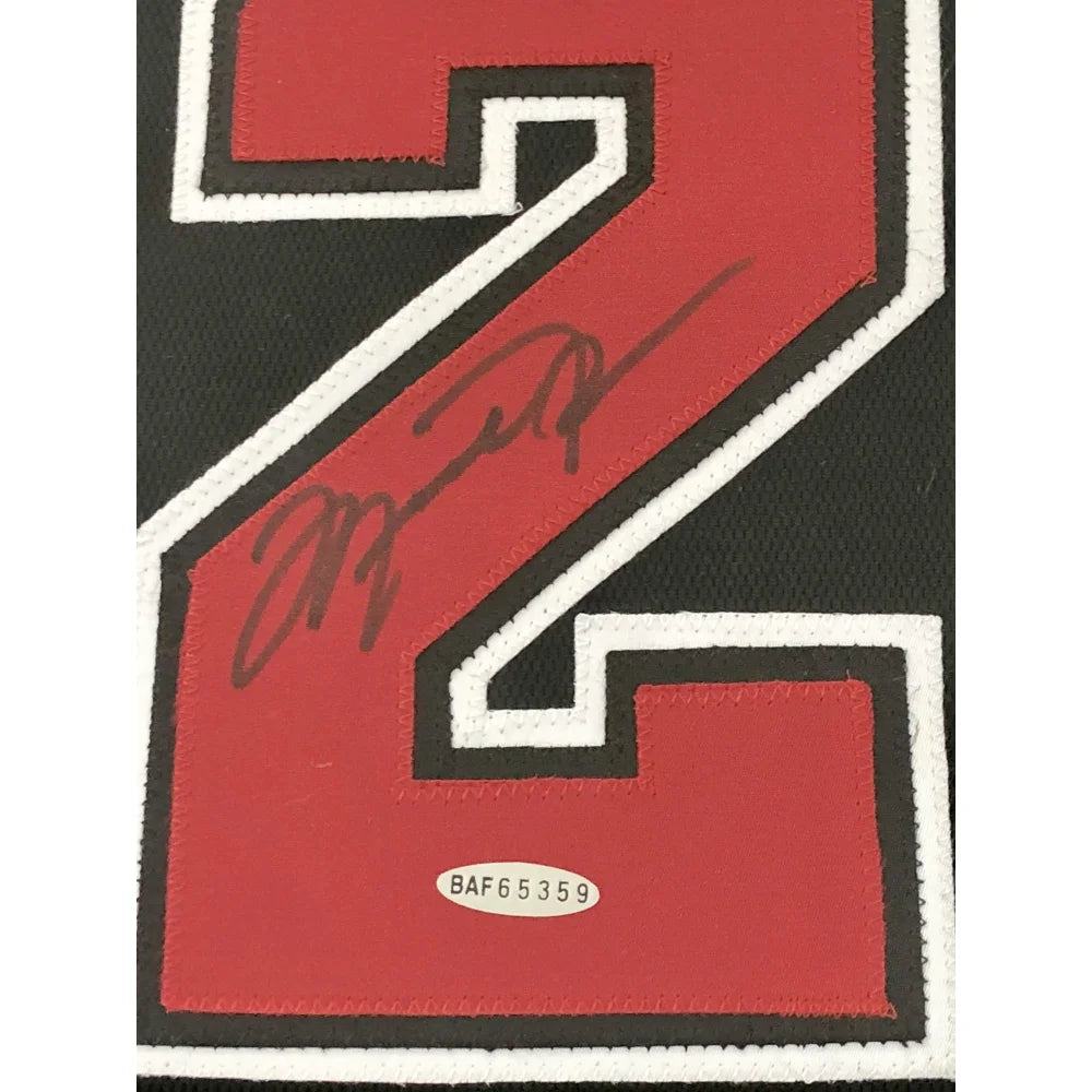Authentic Michael Jordan Signed Chicago Bulls Black Jersey - Framed with UDA COA - #23 Autograph - Perfect for Sports Memorabilia Collectors & Man Cave Decor