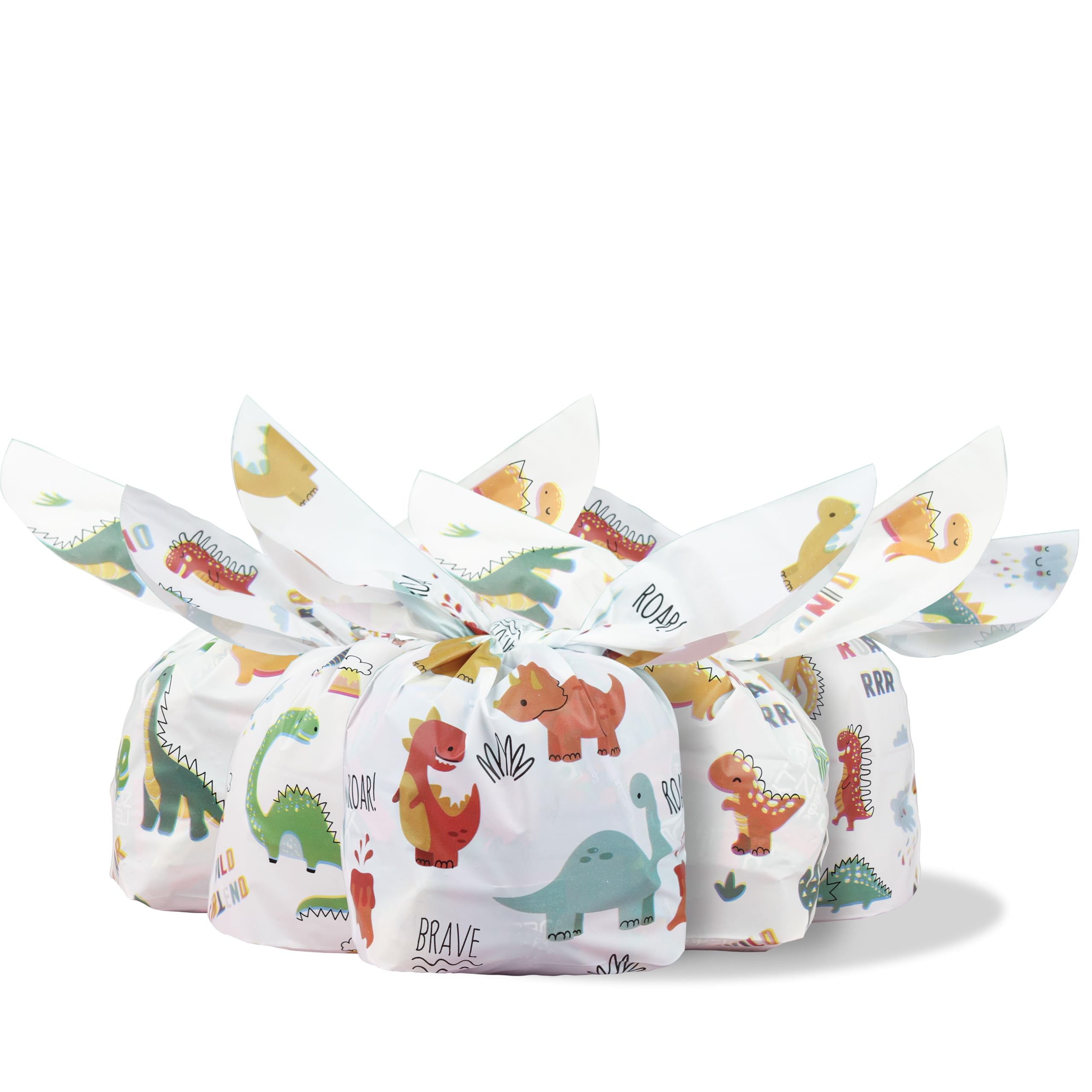 Kids Birthday Return Gift Bags - Dinosaur Themed Goodie Bags for Party Favors | Reusable Gift Pouches & Party Favor Bags | Perfect for Birthday Parties, School Events & Holiday Treats