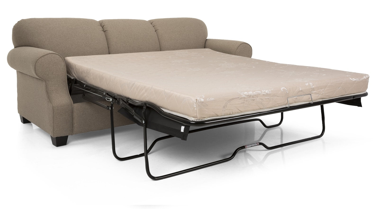 Convertible Tight Back Sofa Bed with Round Key Arms - Perfect for Small Spaces, Guest Rooms & Apartments