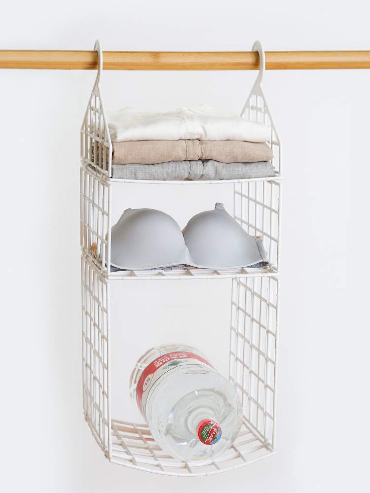 Foldable Hanging Closet Organizer - 5-Layer Space Saving Wardrobe Storage Rack for Clothes, Shoes & Accessories | Perfect for Small Spaces, Dorm Rooms & Apartment Organization