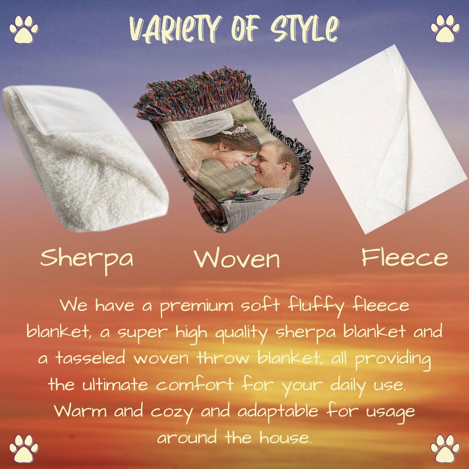 Premium Sunset Maine Coon Cat Blanket - Ultra Soft Lightweight Cozy Throw Blanket for Adults - Luxury Animal Print Woven Blanket for Sofa, Bed, Couch (50x60 Inches) - Perfect for Lounging, Netflix Nights & Home Decor