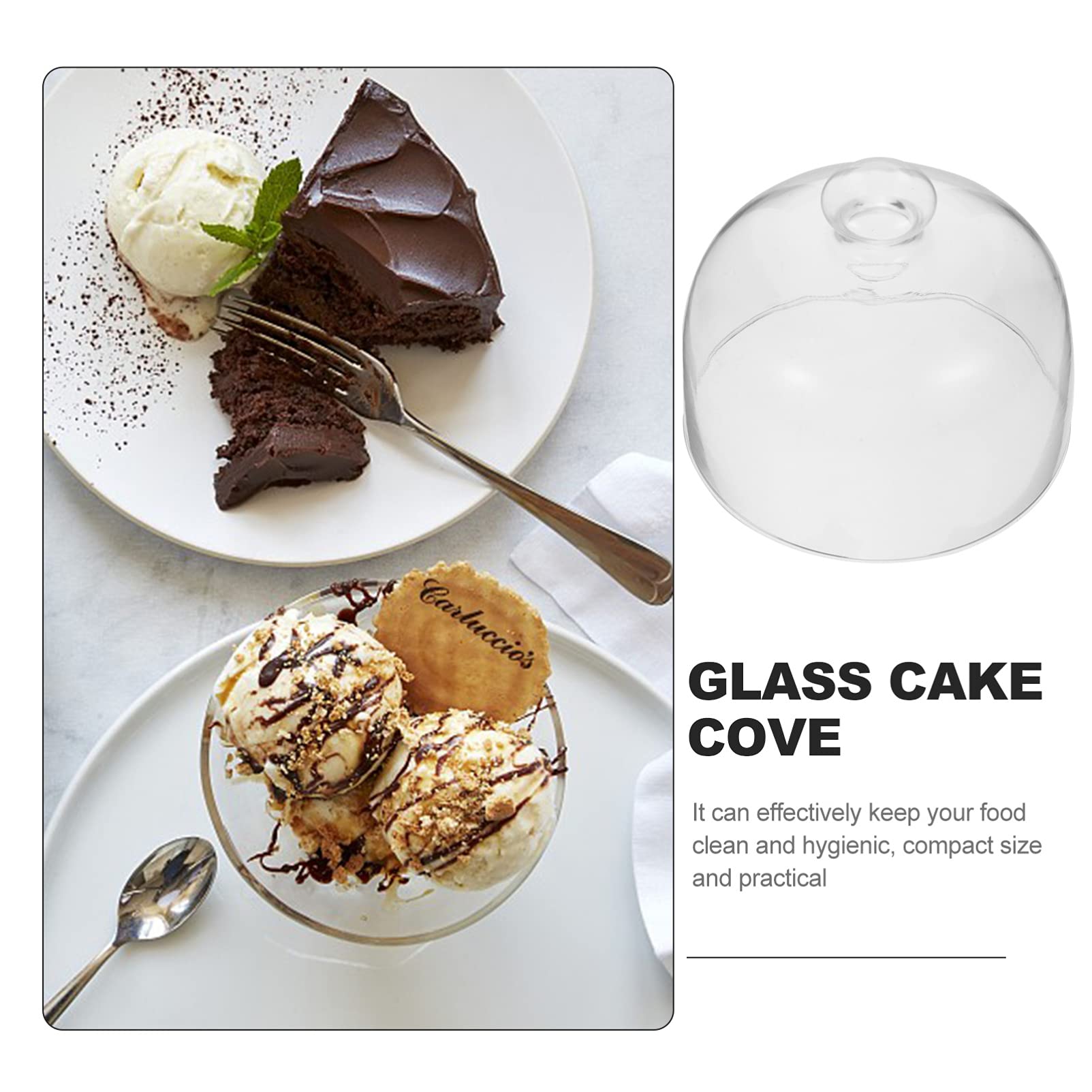 Glass Cake Dome with Lid - Clear Round Cake Cover for Home Baking, Dessert Display & Food Platter - Perfect for Parties, Weddings & Kitchen Storage