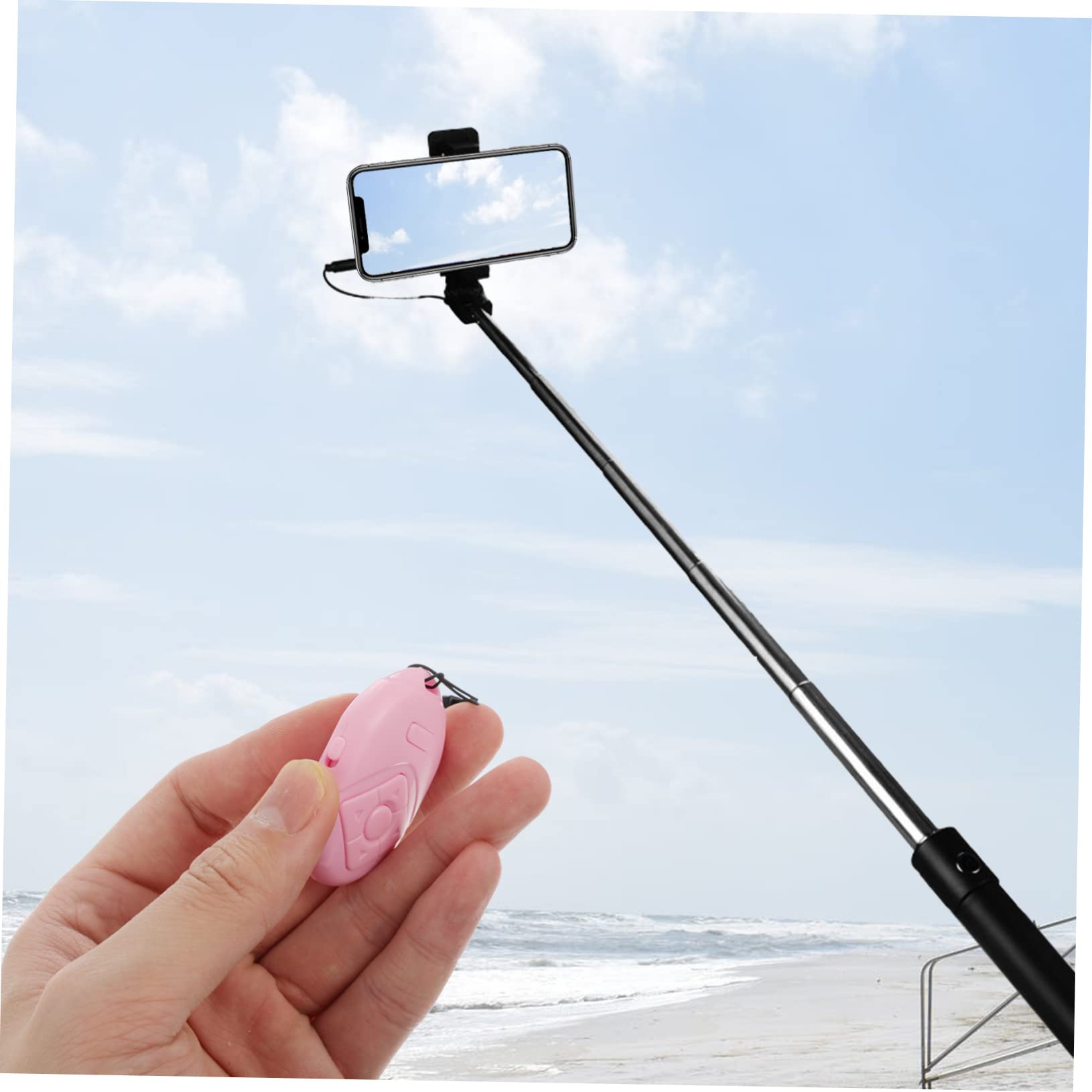 UKCOCO Wireless WiFi Camera Remote Control - 1PC Shutter Trigger for Smartphone Selfie, Compatible with iPhone & Android - Perfect for Photography, Vlogging, and Group Shots