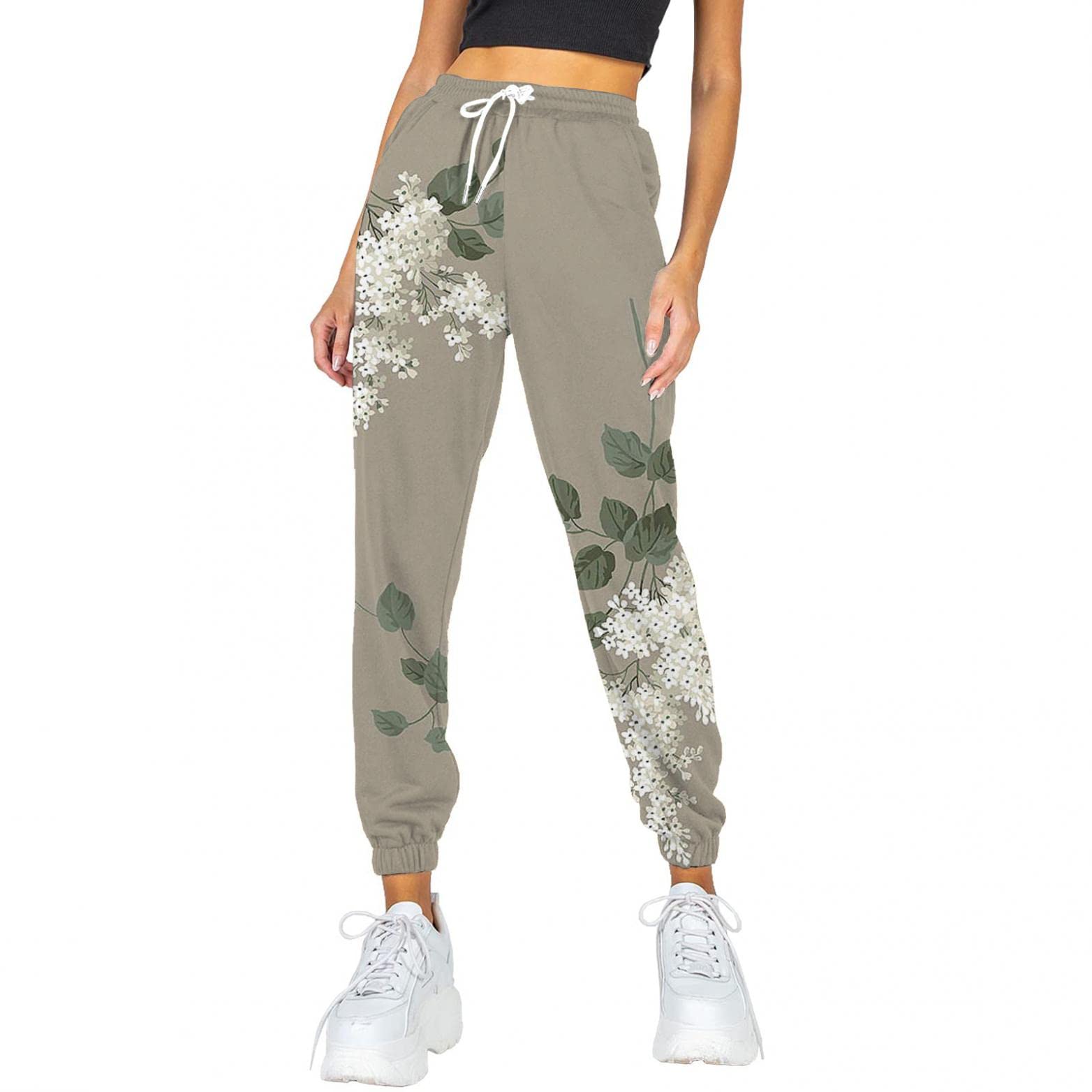Women's Casual Loose Fit High Waisted Joggers - Trendy Workout Athletic Lounge Sweatpants with Pockets | Perfect for Yoga, Running, Gym & Everyday Wear