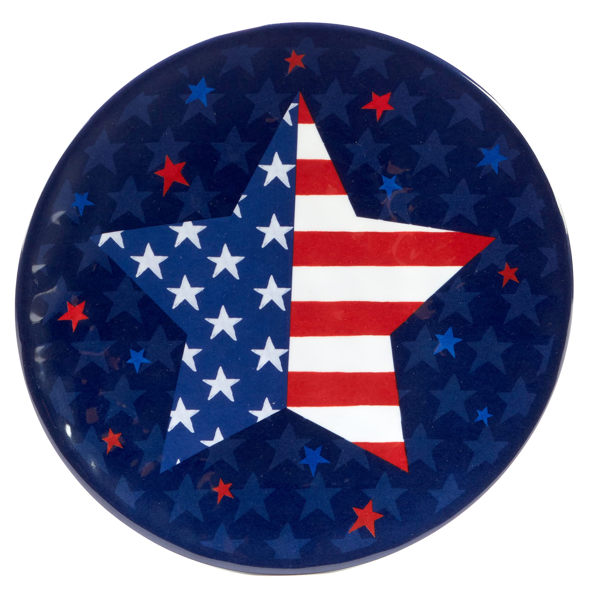 Certified International Stars & Stripes 12-Piece Melamine Dinnerware Set - Service for 4, Durable & Colorful Plates, Bowls & Mugs - Perfect for Outdoor Dining, Picnics & Patriotic Parties