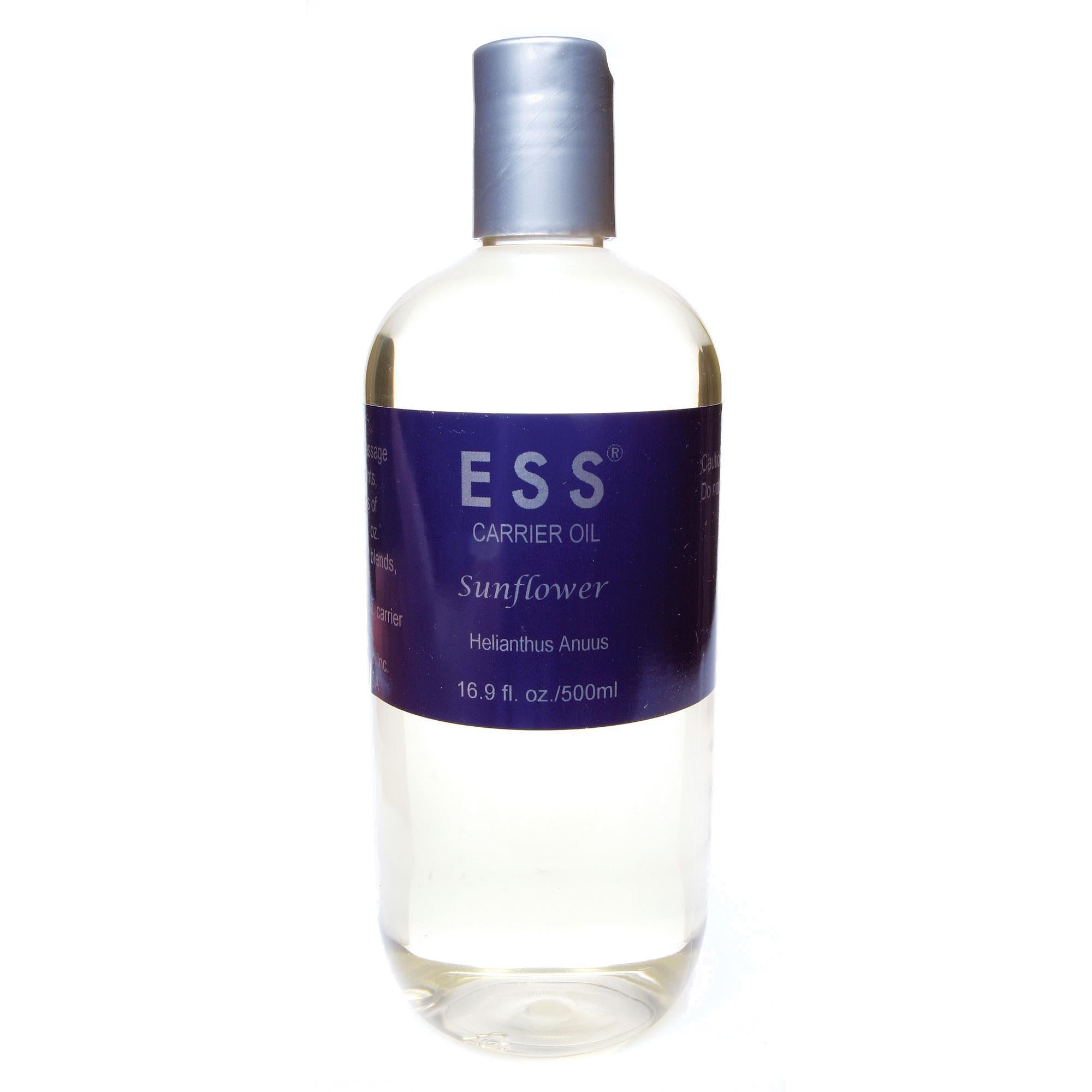 Pure Organic ESS Sunflower Carrier Oil for Skin & Hair Care - Cold Pressed, Unrefined, Natural Moisturizer - Perfect for Massage, Aromatherapy & DIY Beauty Recipes