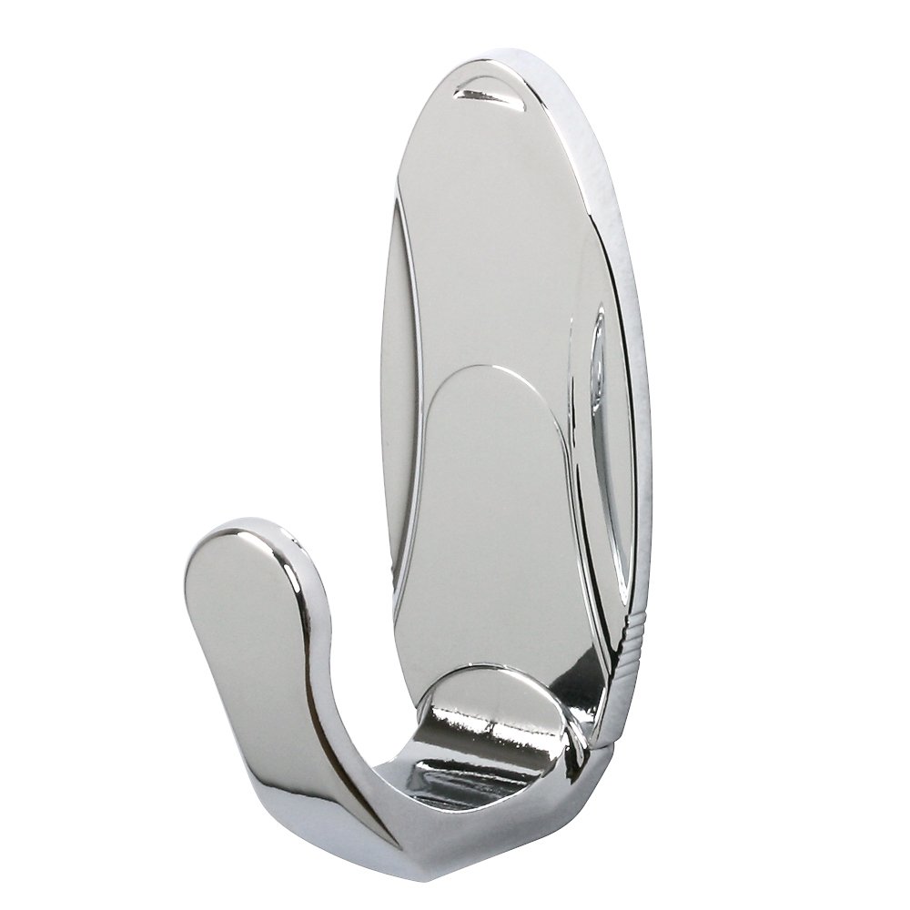 48112 Large Chrome Zinc Deco Hooks - Heavy Duty Wall Hooks for Home Decor, Kitchen, Bathroom & Garage Organization