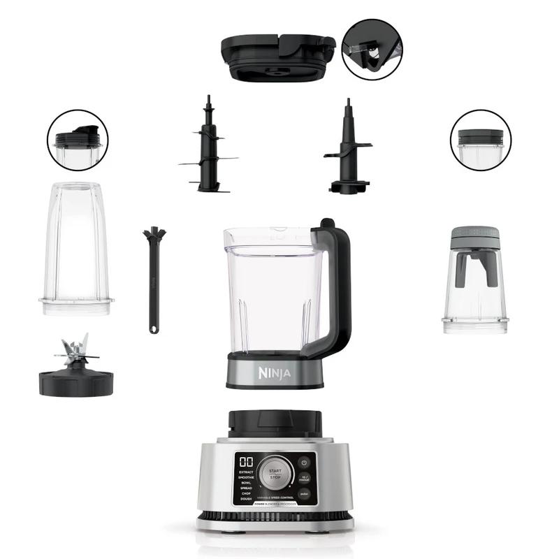 Ninja Foodi Power Blender and Food Processor System - 1500W High-Speed Blender with 72oz Pitcher & 8-Cup Processor Bowl - Perfect for Smoothies, Sauces, Dips & Meal Prep
