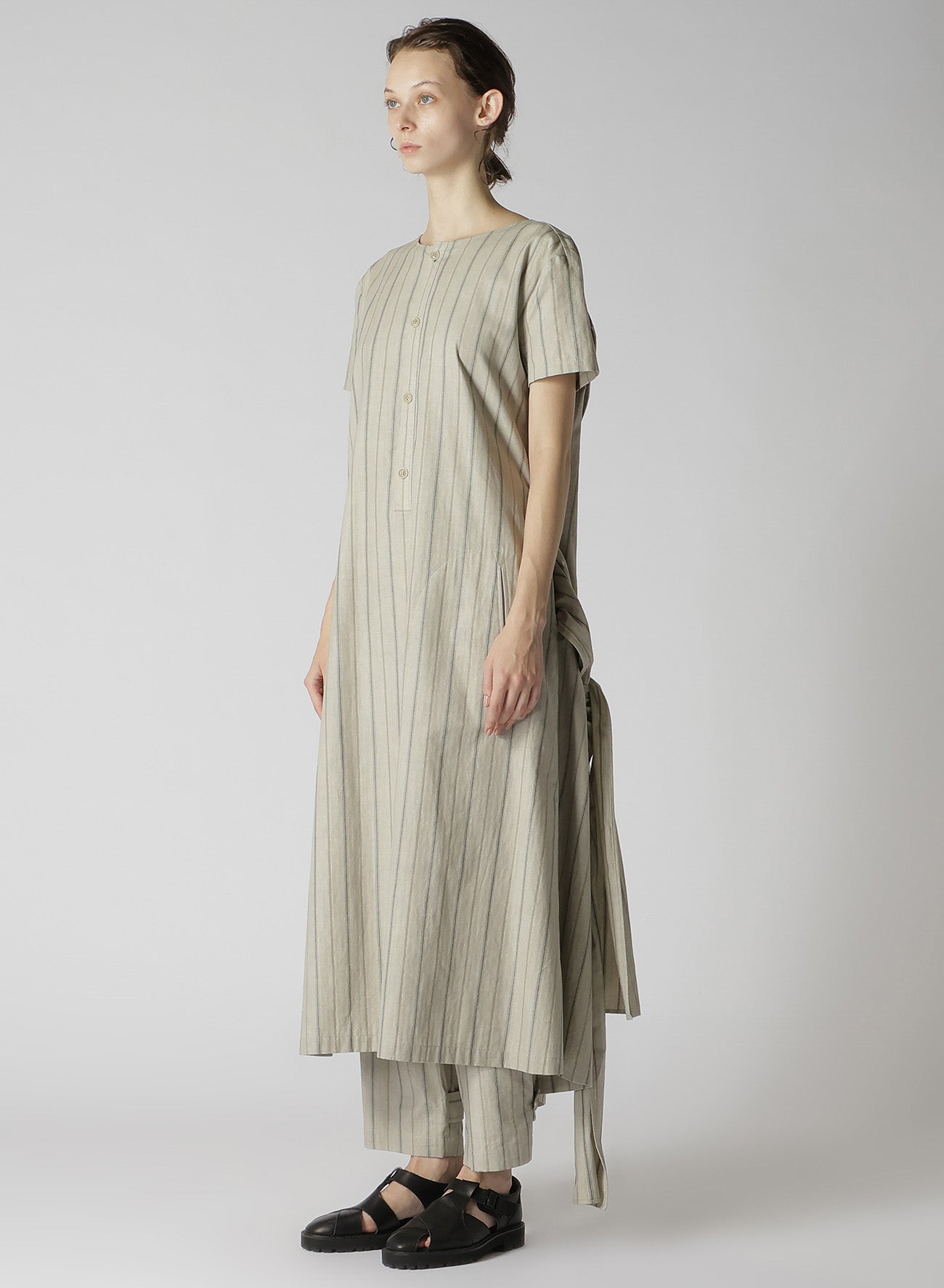 Stylish Cotton Stripe Ink Dyed Back Tie Dress for Women - Perfect for Summer Outfits, Beach Vacations & Casual Dates