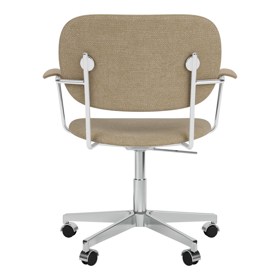 Ergonomic Co Office Armchair - Fully Upholstered Swivel Chair with Casters for Home & Office Workspace