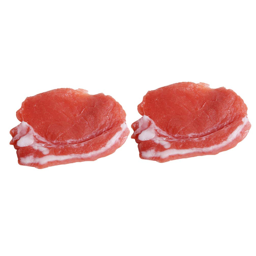 2 Pack Realistic Fake Pork Dog Chew Toys - High Simulation Resin Dog Bones & Eggs for Aggressive Chewers - Durable Desk Decor & Pet Training Treats for Small/Medium Dogs (Great for Puppy Teething & Playtime)