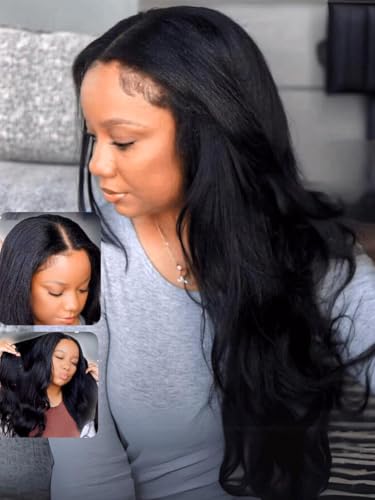 V-Part Black Wig