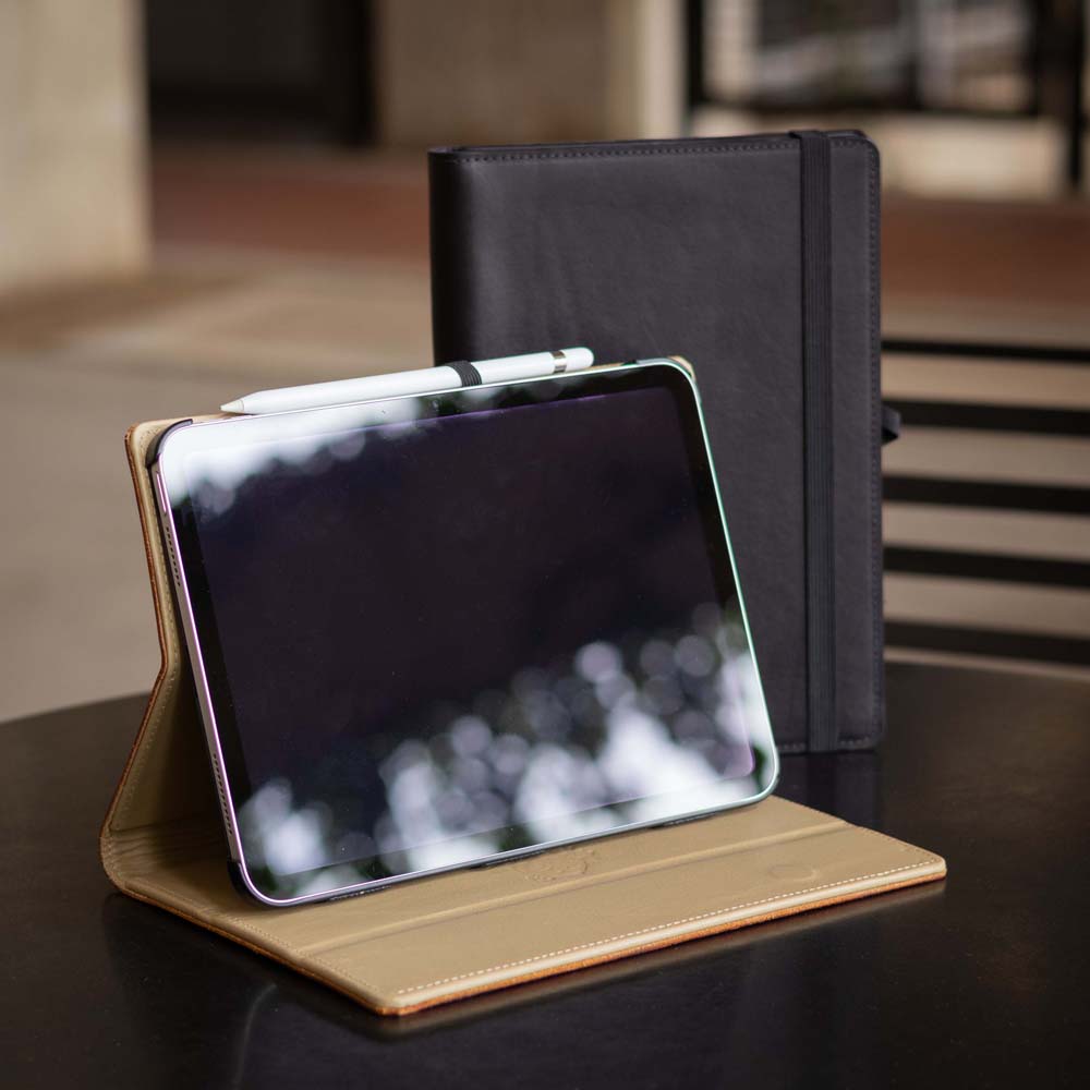 Premium English Bridle Leather iPad Case - Durable & Elegant Protective Cover for iPad Pro/Air/Mini - Perfect for Work, Travel & Everyday Use