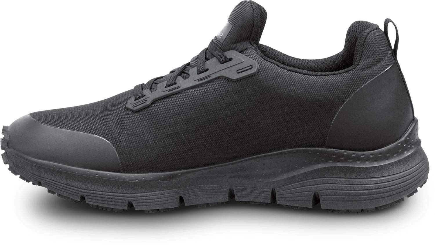 Skechers Men's Arch Fit Charles Slip-On Work Shoes - Alloy Toe, MaxTrax Slip-Resistant - Comfortable Athletic Style for Construction, Warehouse & Industrial Work