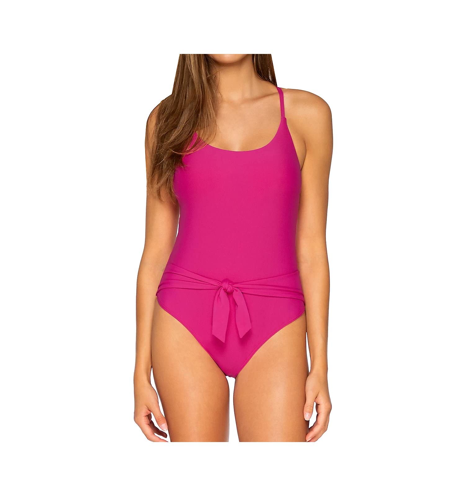 Women's One Piece Swimsuit with Removable Cups - Floral Sunset Tide Pool Print - Perfect for Beach Vacations, Pool Parties & Summer Getaways
