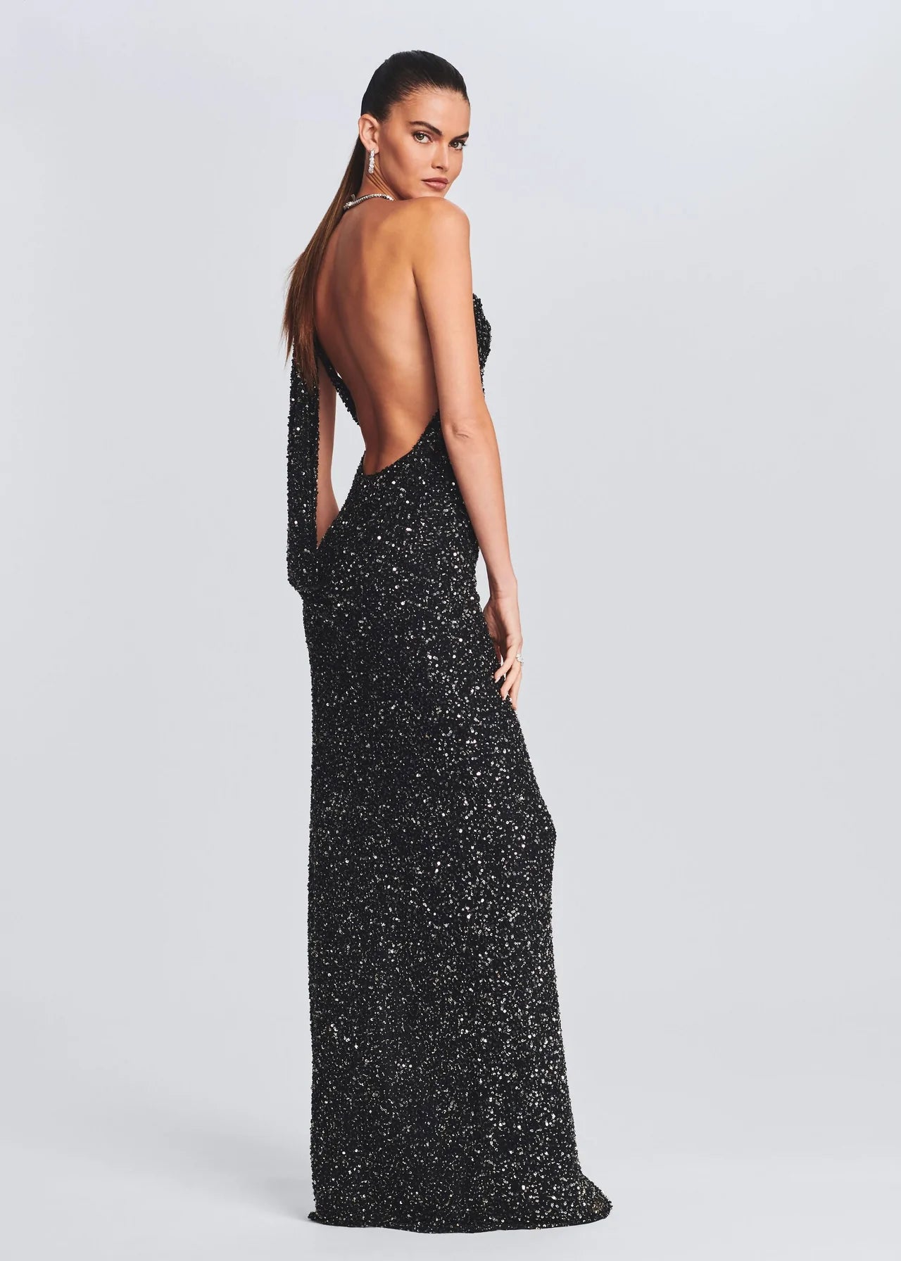 Celine Sequin Dress for Women - Elegant Black Evening Gown with Sparkling Sequins | Perfect for Parties, Prom, Cocktail Dresses & Special Occasions