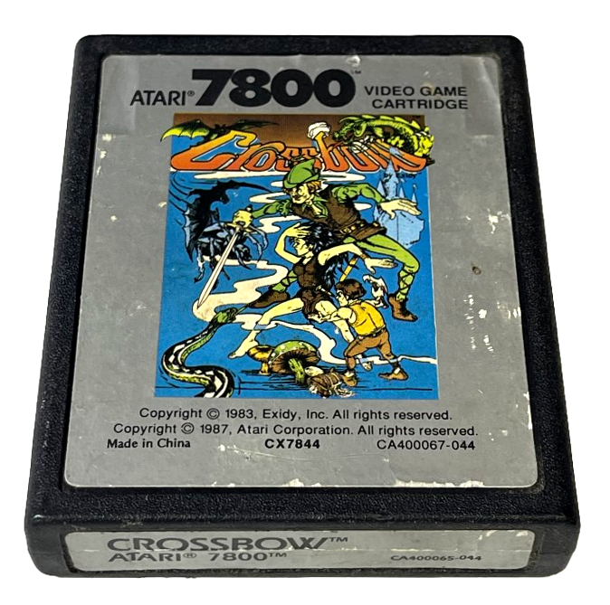Atari 7800 Crossbow Game Cartridge Only - Pre-Owned Retro Video Game for Classic Gaming & Collectors - Perfect for 80s Arcade Style Entertainment
