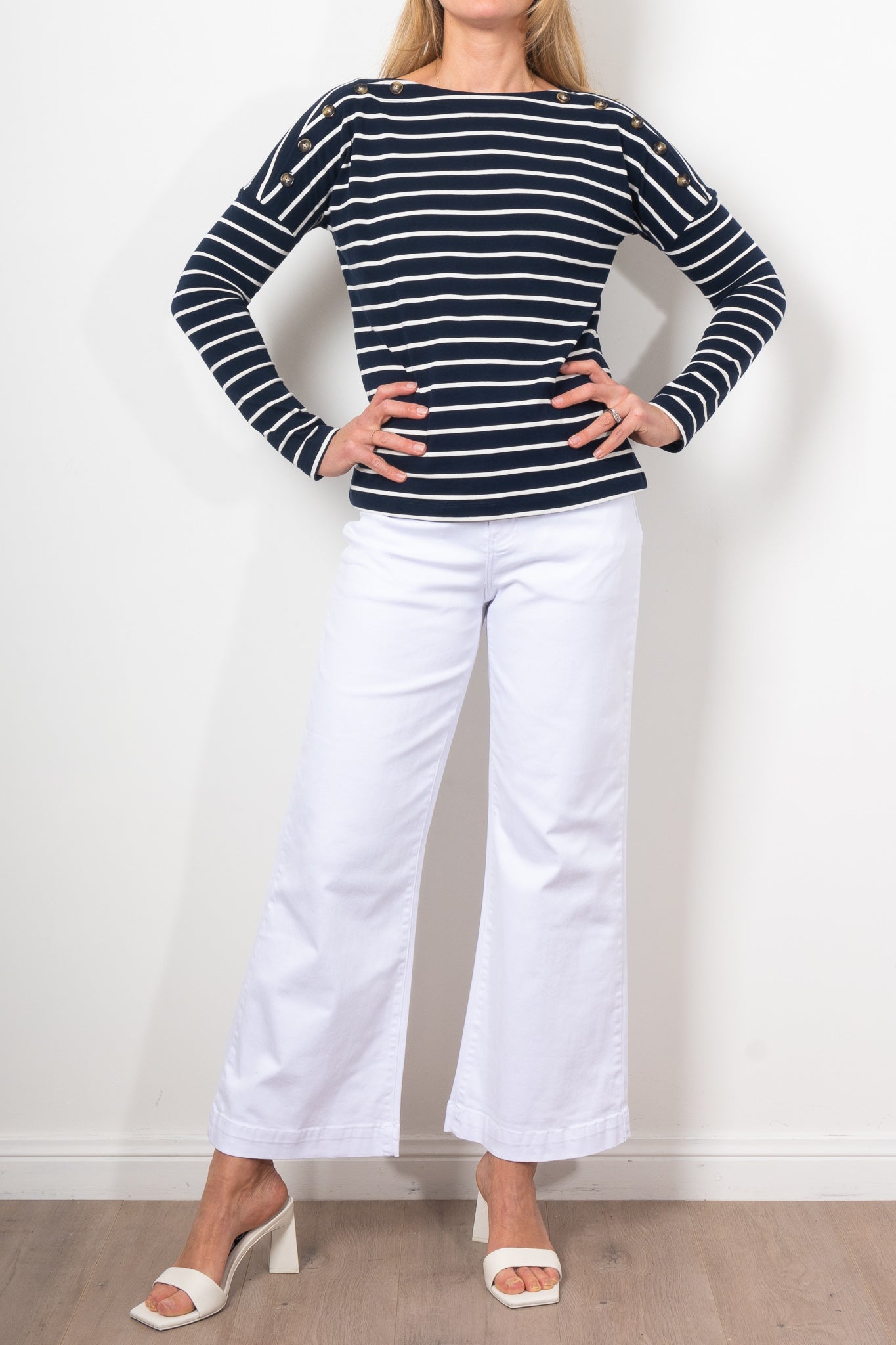 Kireina Juliette Striped Women's Tops - Casual Short Sleeve Blouse for Summer Outfits & Beach Wear